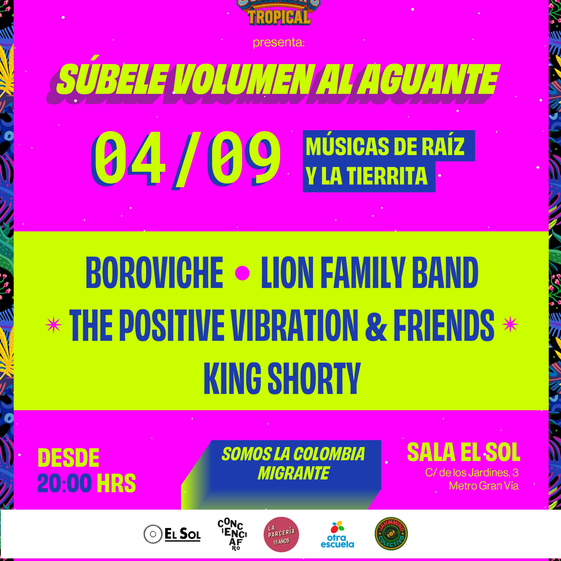 Guacamayo Tropical presenta: Súbele Volumen al Aguante (CONCIERTO) 4/9