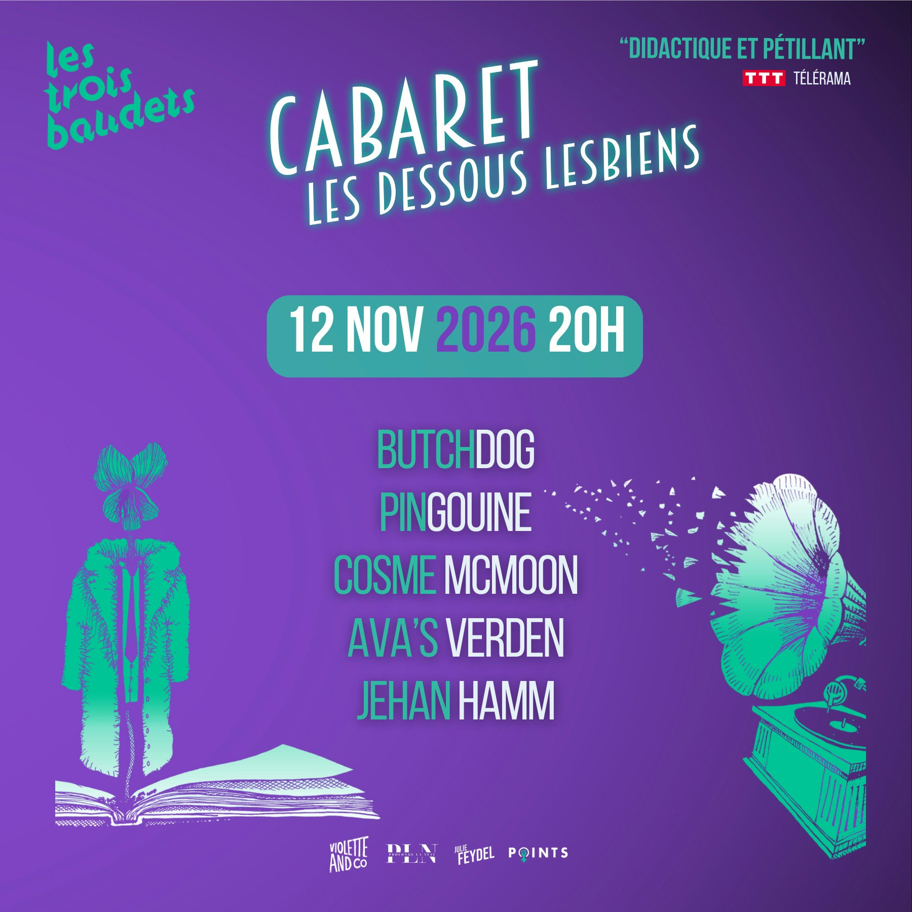 Affiche Cosmé McMoon en concert aux Trois Baudets
