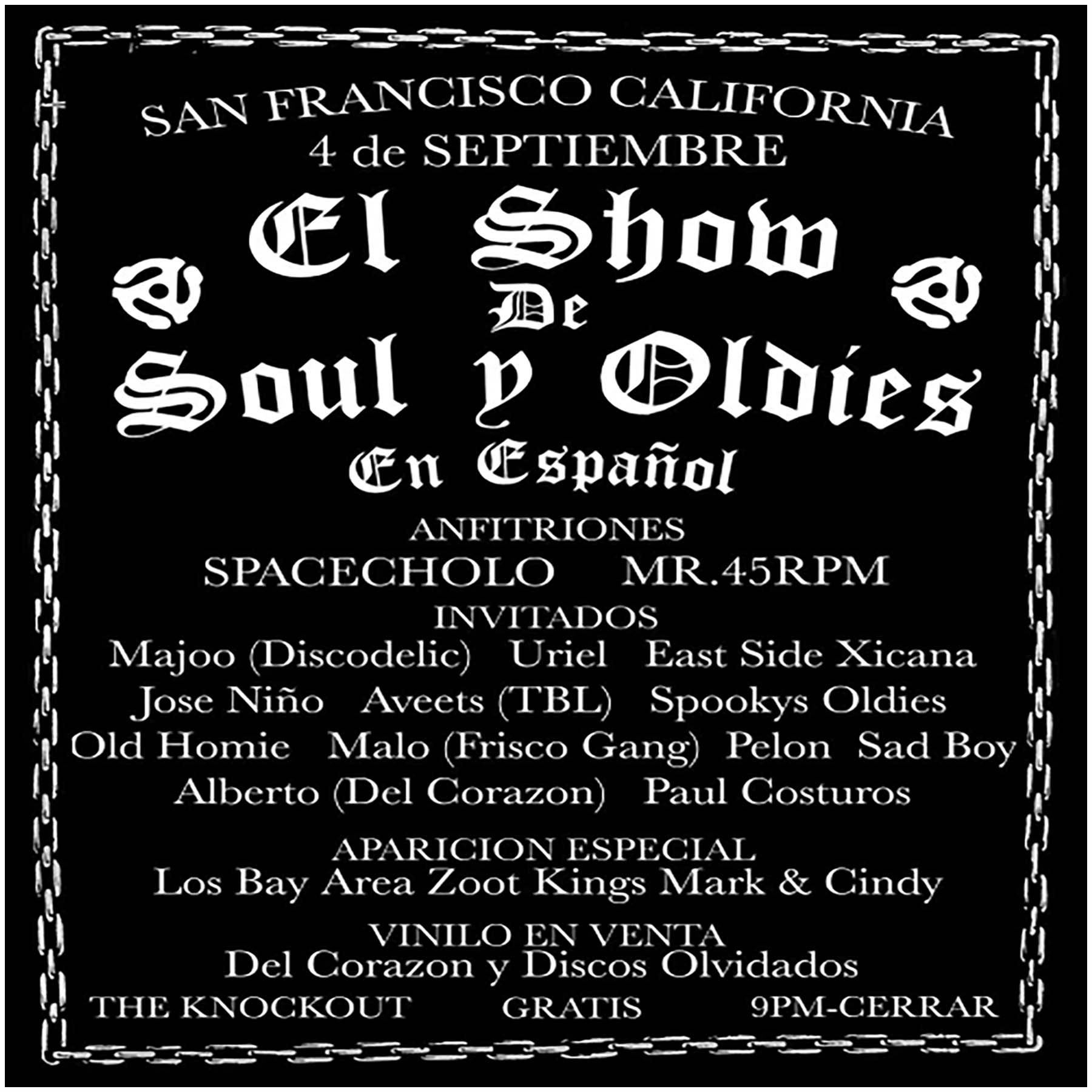 EL SHOW DE SOUL AND OLDIES LATIN JAMS DANCE PARTY