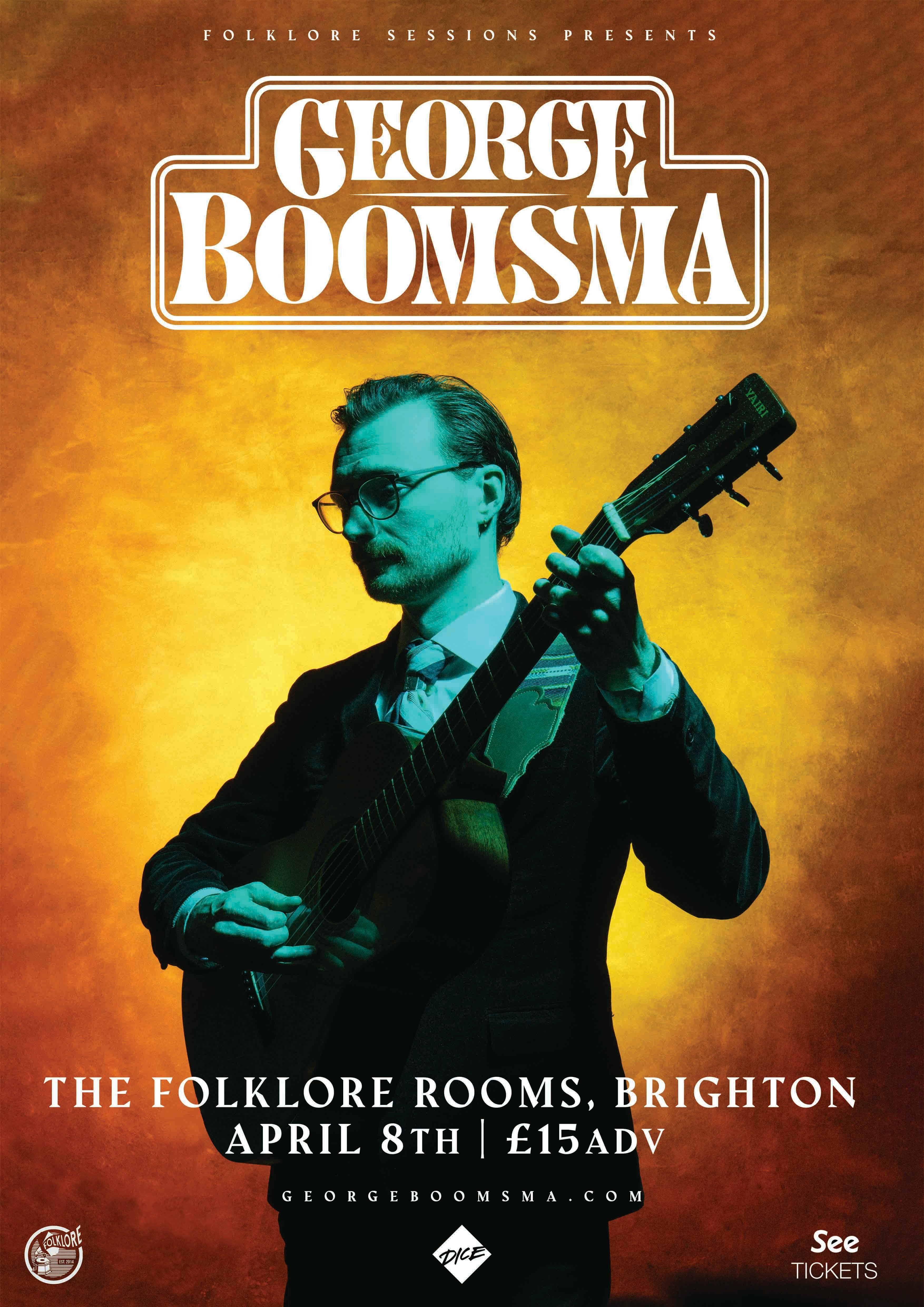 George Boomsma at The Folklore Rooms, Brighton