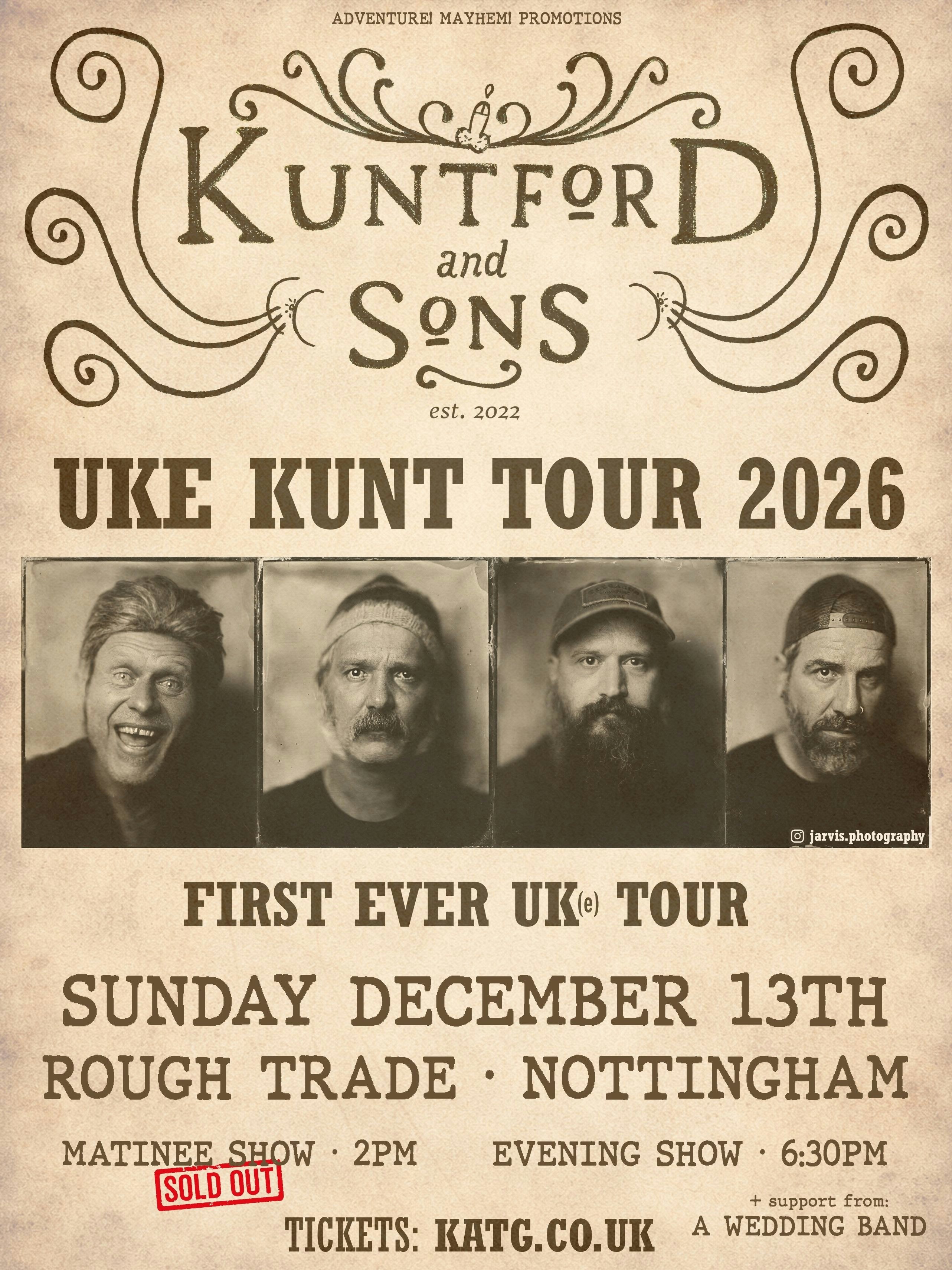 KUNTFORD AND SONS (Kunt and The Gang acoustic) Evening Show at Rough Trade Nottingham, Nottingham