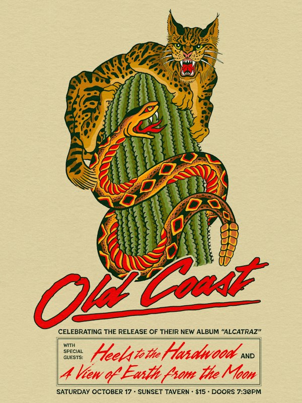 Old Coast (album release) w/ Heels to the Hardwood, A View of Earth from the Moon