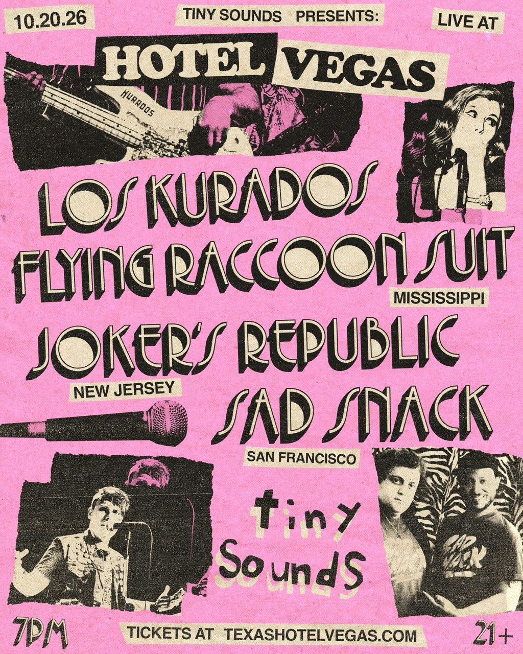 Los Kurados, Flying Raccoon Suit, Joker's Republic, Sad Snack