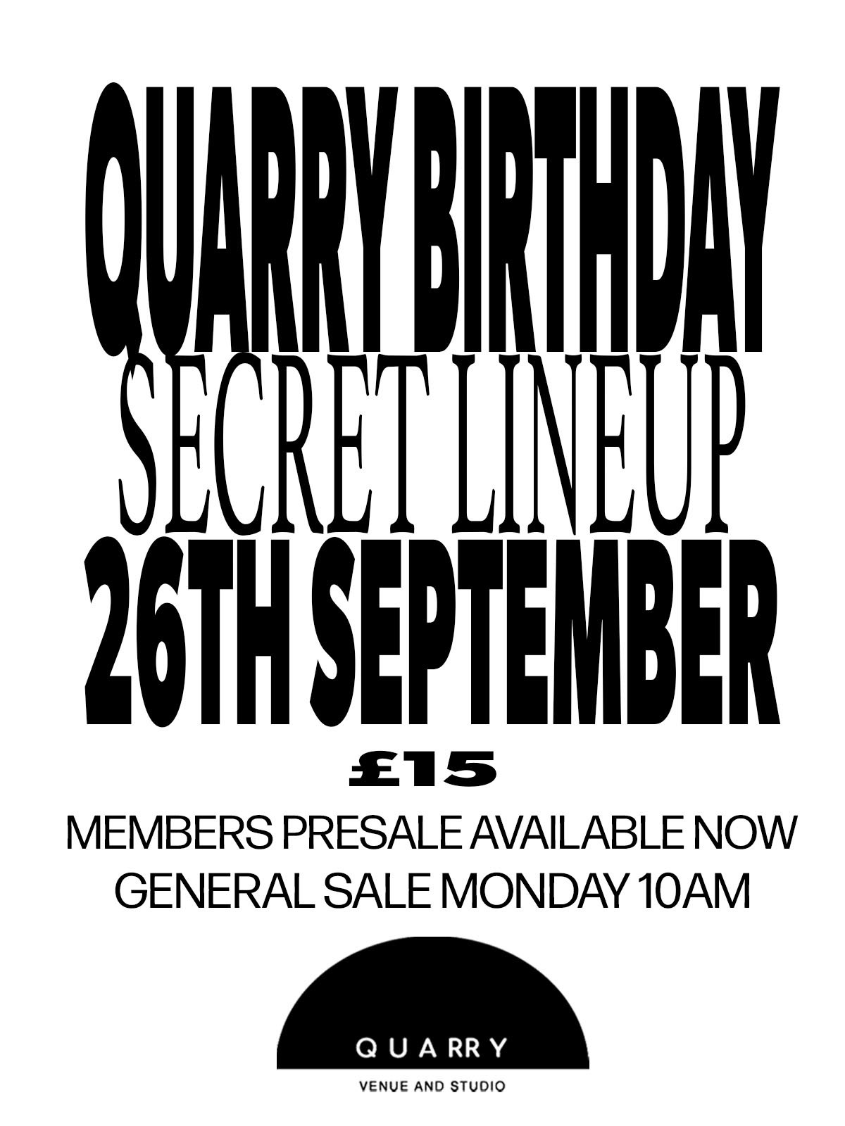 QUA RR Y BIRTHDAY at Quarry, Liverpool