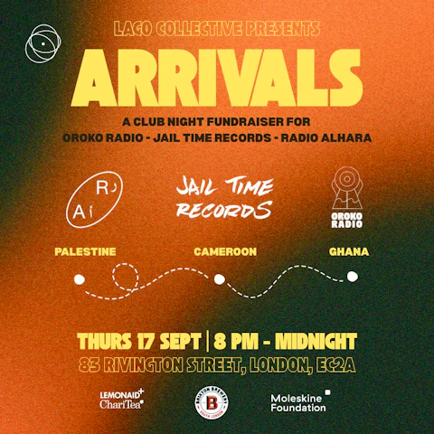 ARRIVALS: a club night fundraiser by LAGO Collective