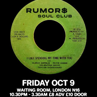 Rumours Soul Club w/ Rhys Webb, Alena Arpels, Valentina Savio, Taylor Woodword