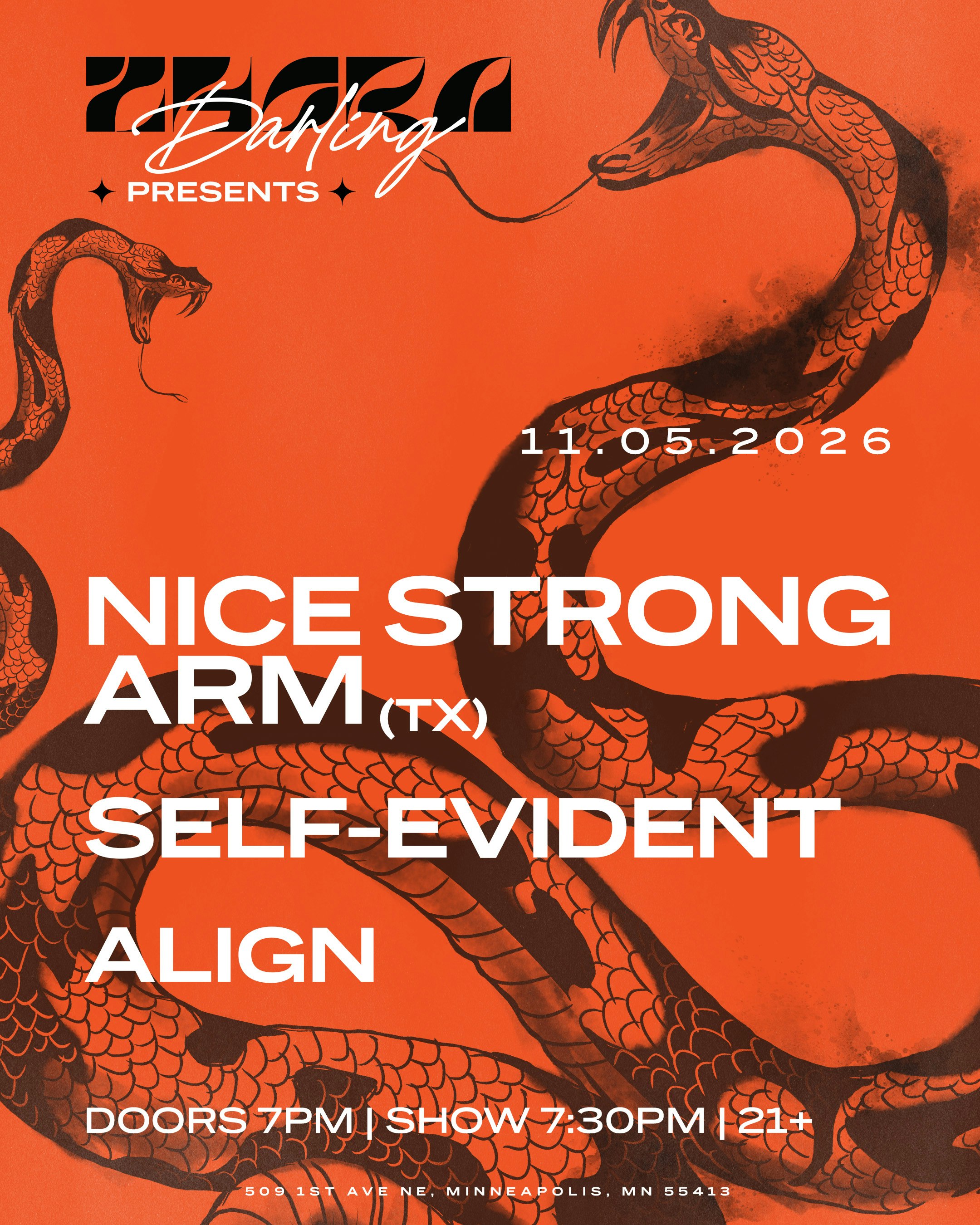 Nice Strong Arm, Self-Evident, Align flyer