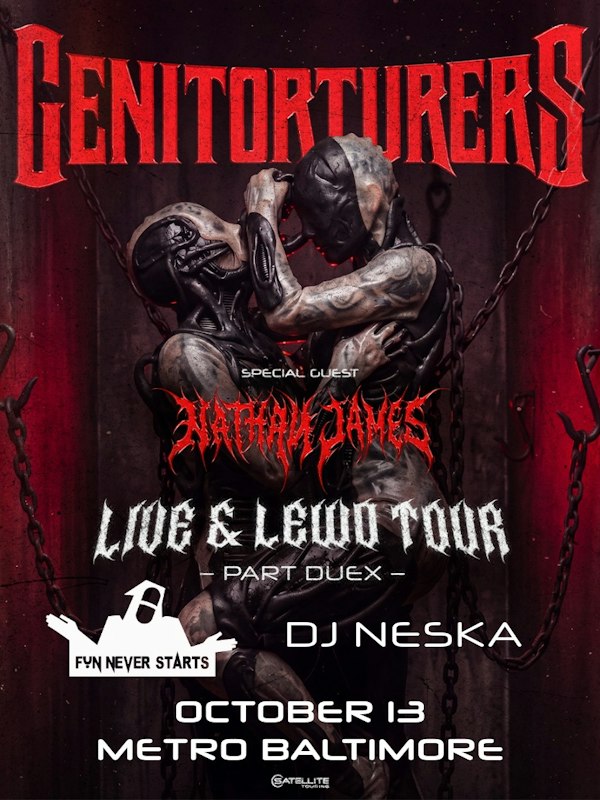 GENITORTURERS 'Live + Lewd Tour' w/ Nathan James, Fun Never Starts and DJ Neska