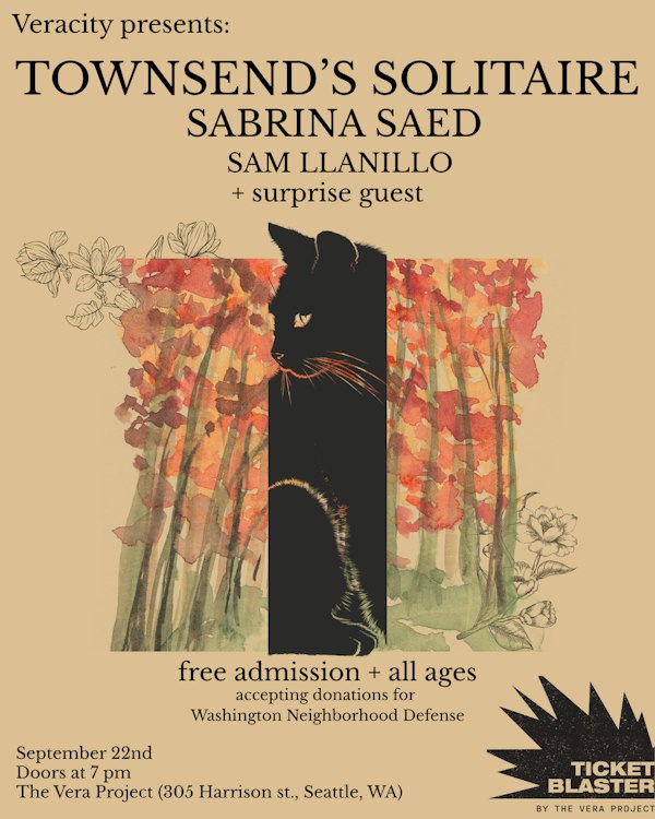 Townsend's Solitaire, Sabrina Saed + More