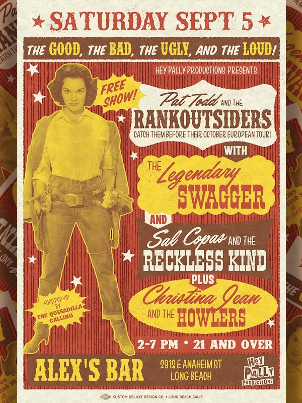 Pat Todd & The Rankoutsiders + The Legendary Swagger + Sal Copas and The Reckless Kind + Dead Romantics
