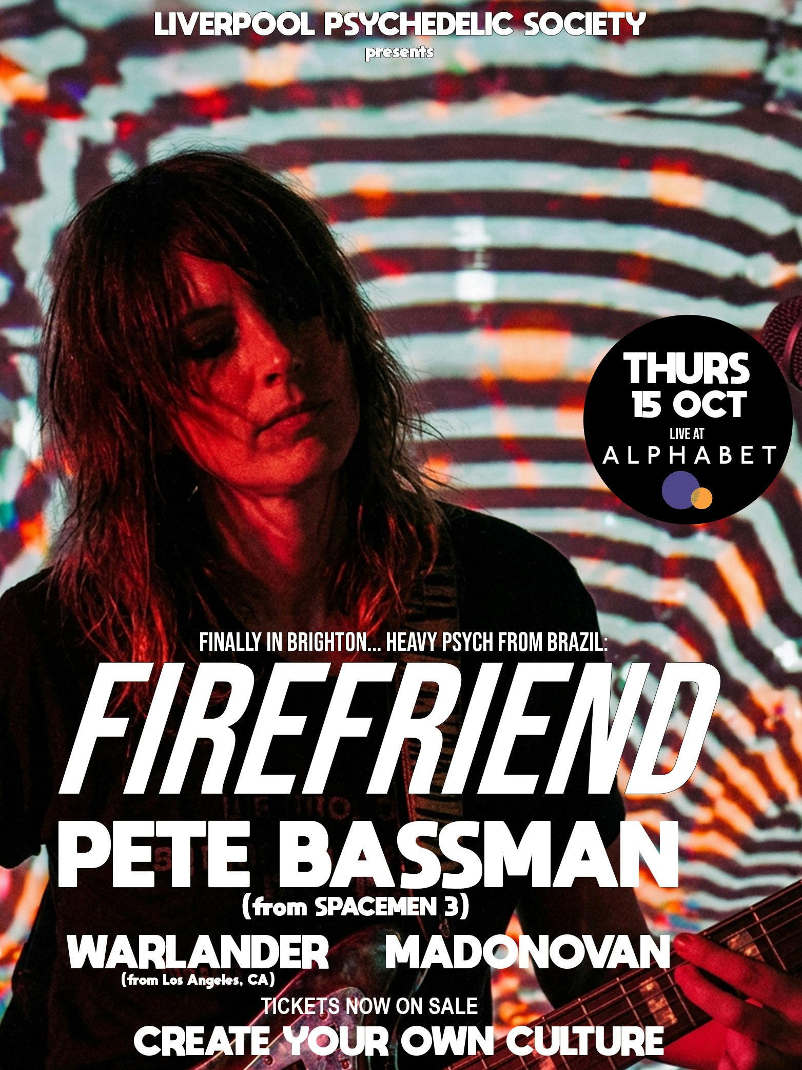 Firefriend (BR) + Pete Bassman (Spacemen 3) & more at A L P H A B E T, Brighton