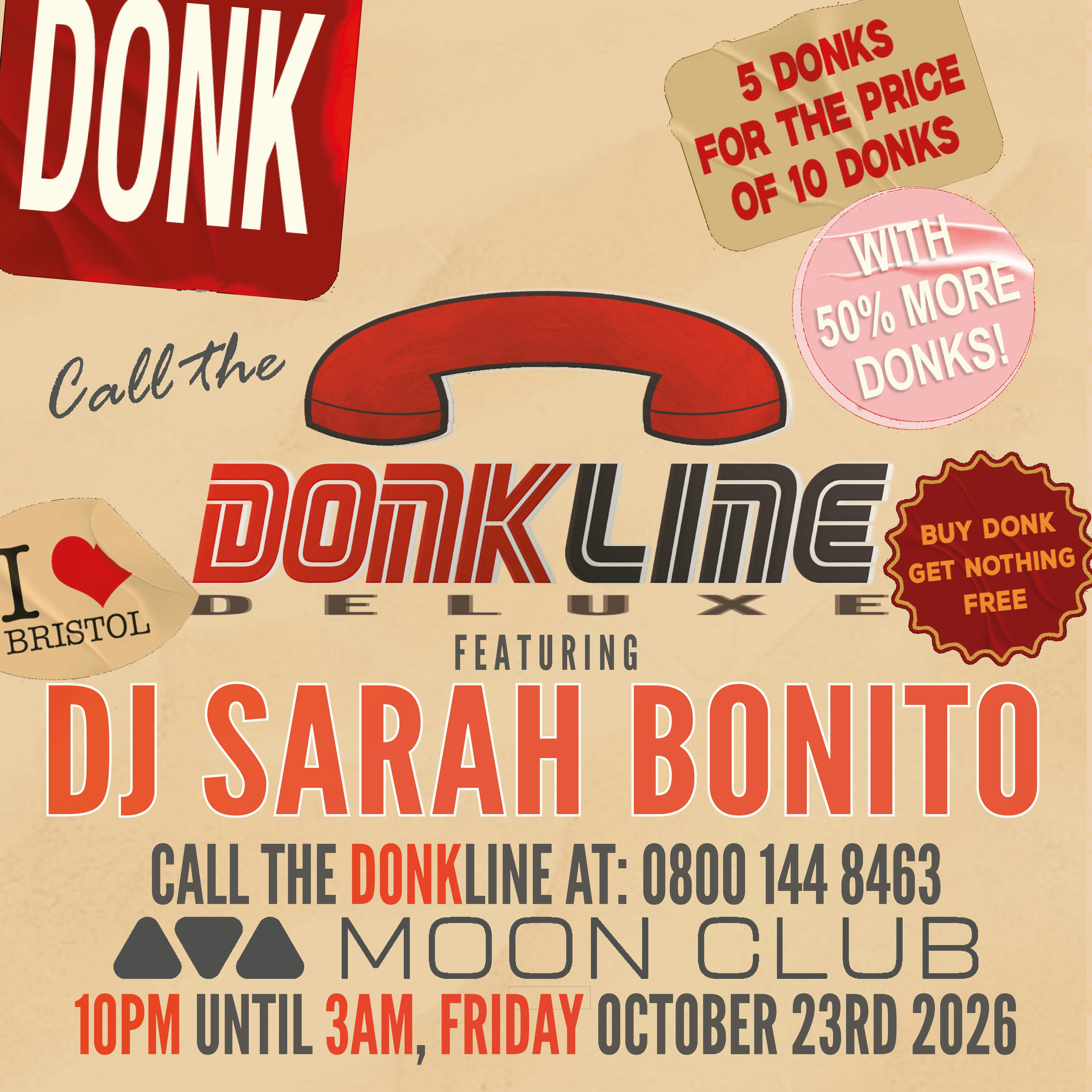 Donkline Deluxe at The Moon Club (Lakota), Bristol