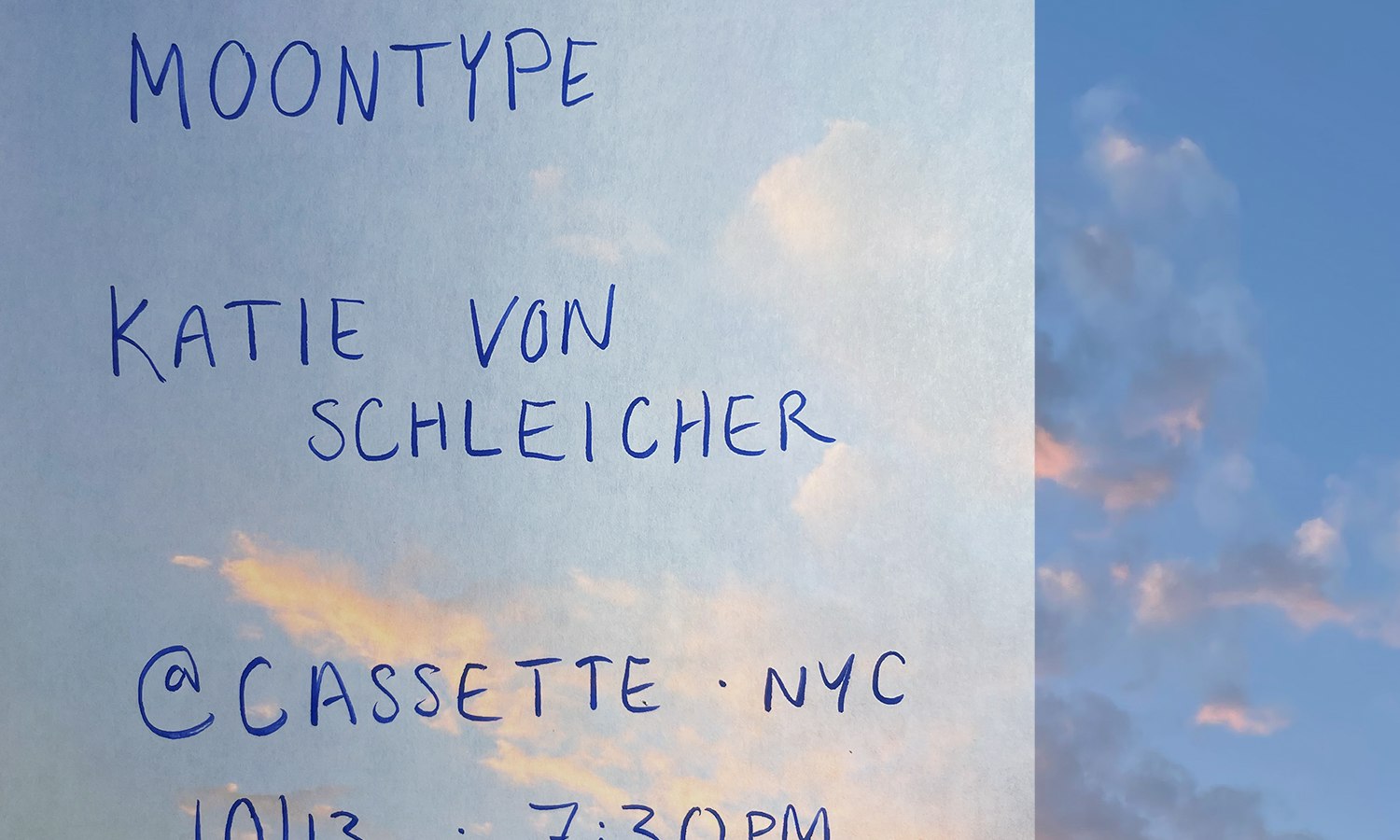 MARKET, MOONTYPE, KATIE VON SCHLEICHER