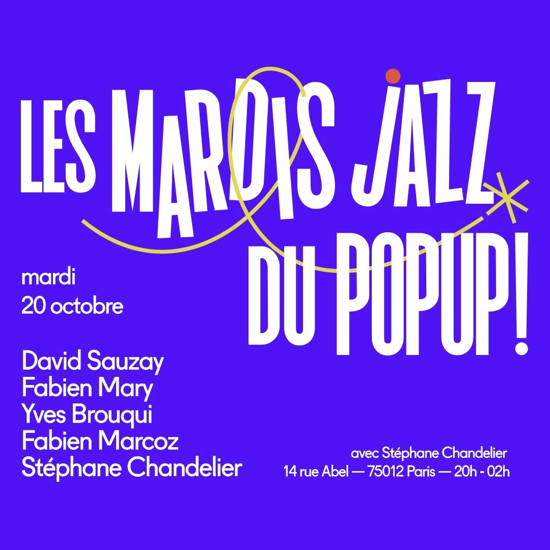 Mardi Jazz! en concert au POPUP! le Mar 20 oct