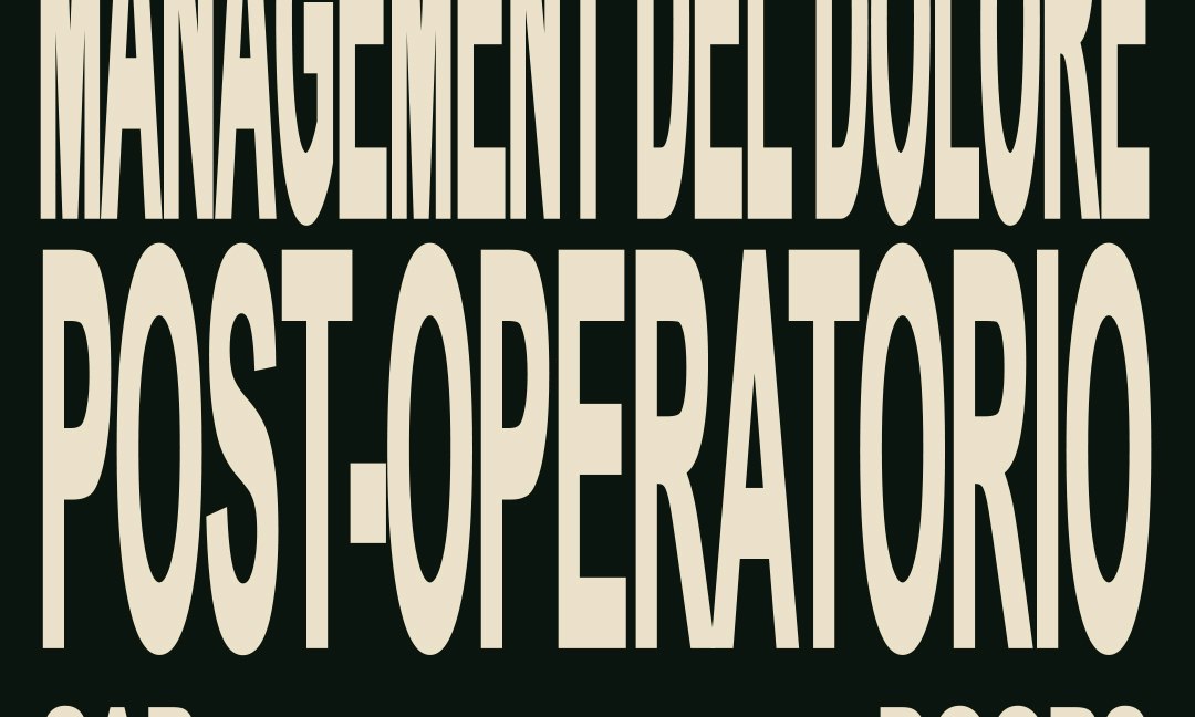 MANAGEMENT DEL DOLORE POST OPERATORIO