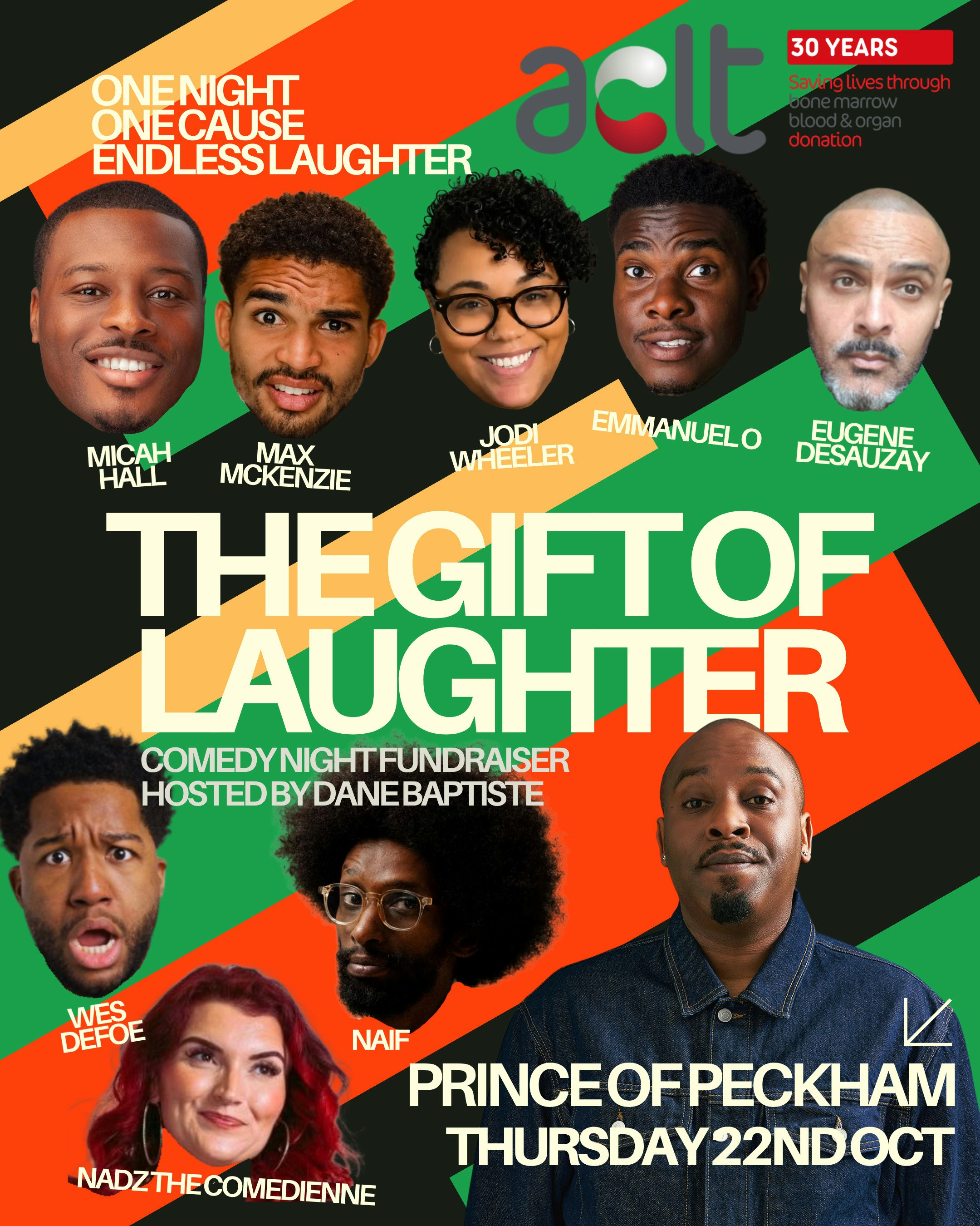 THE GIFT OF LAUGHTER: ACLT FUNDRAISER at Prince of Peckham, London