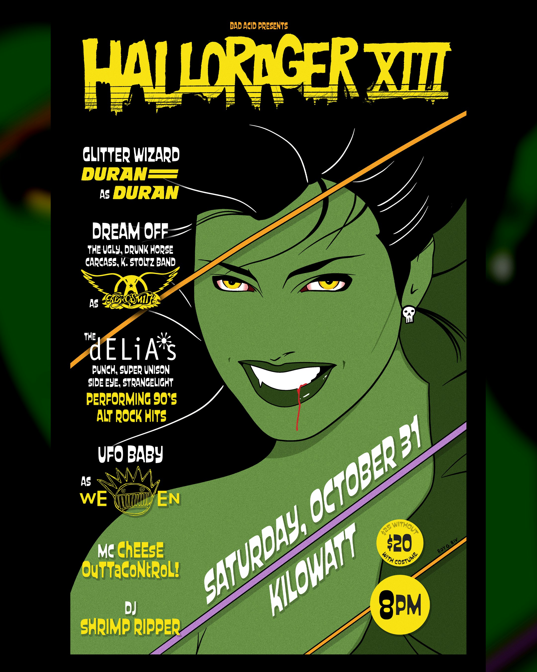 Official event artwork for Bad Acid Presents: Hallorager XIII
