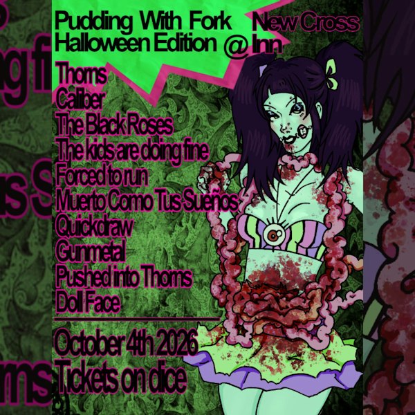 Pudding With Fork Halloween Edition
