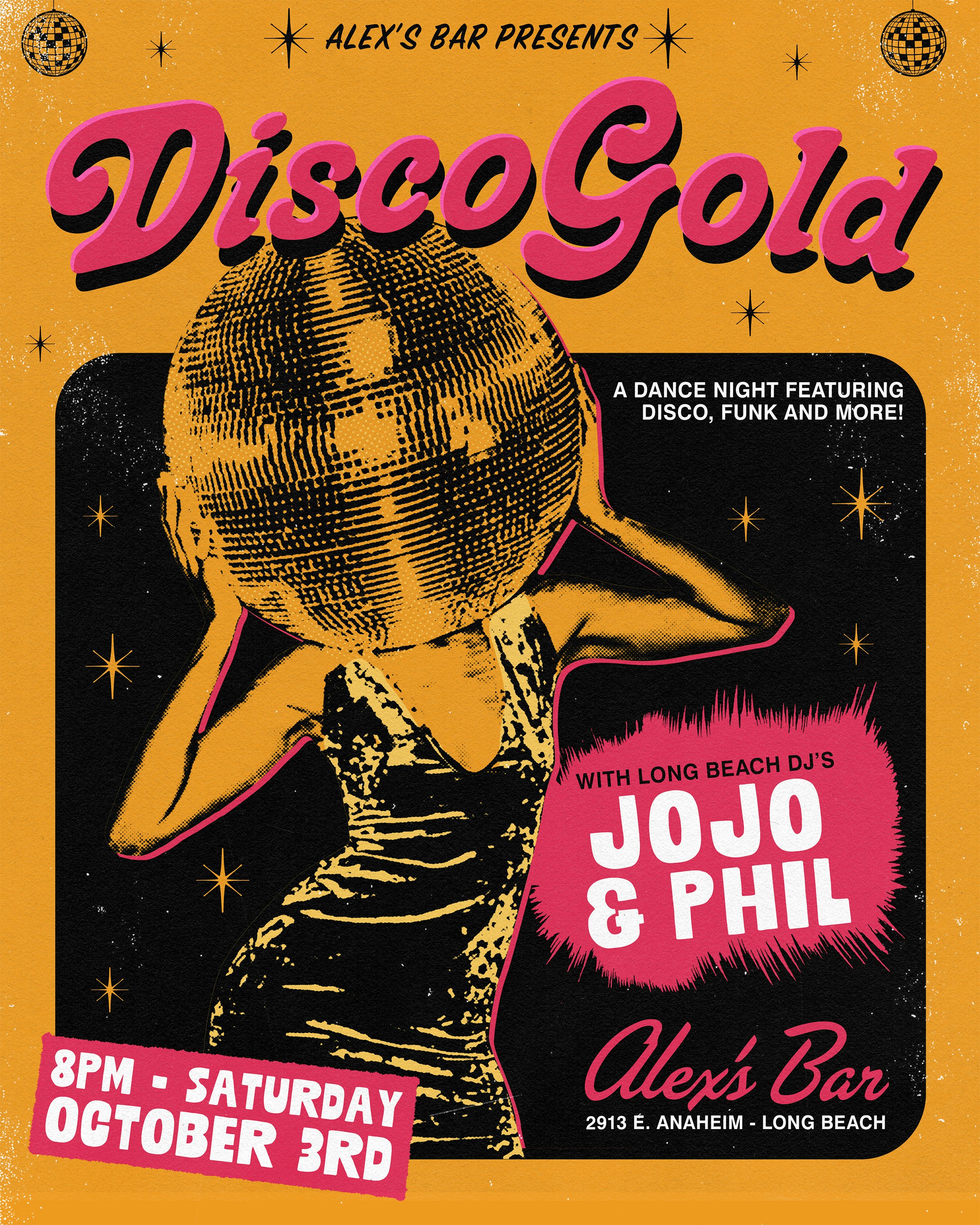 Disco Gold- DJs spinning Disco, Funk, and much more! at Alex's Bar in Los Angeles, CA