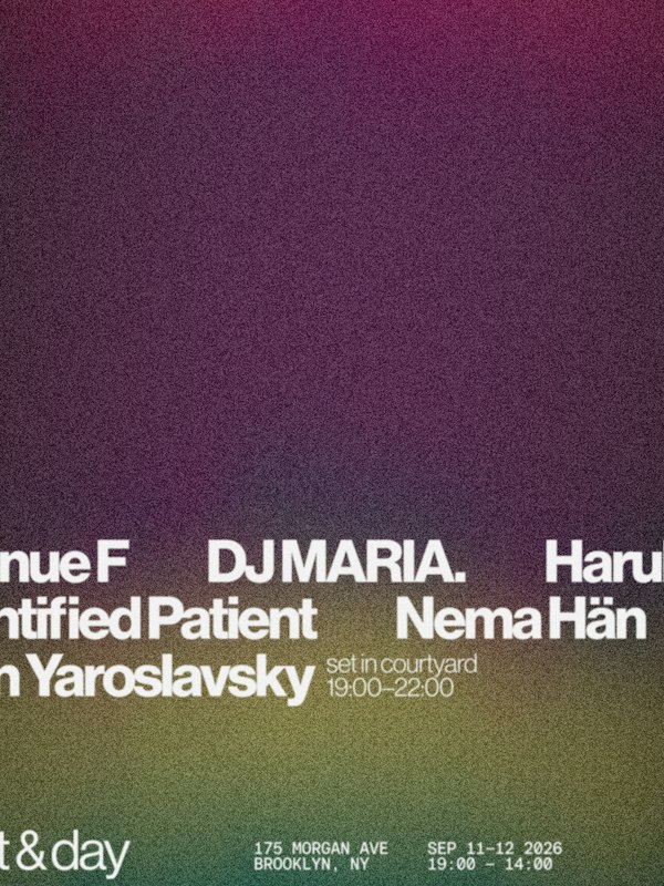 Night & Day: DJ MARIA., Haruka, Identified Patient, Avenue F, Nema Han, Stan Yaroslavsky