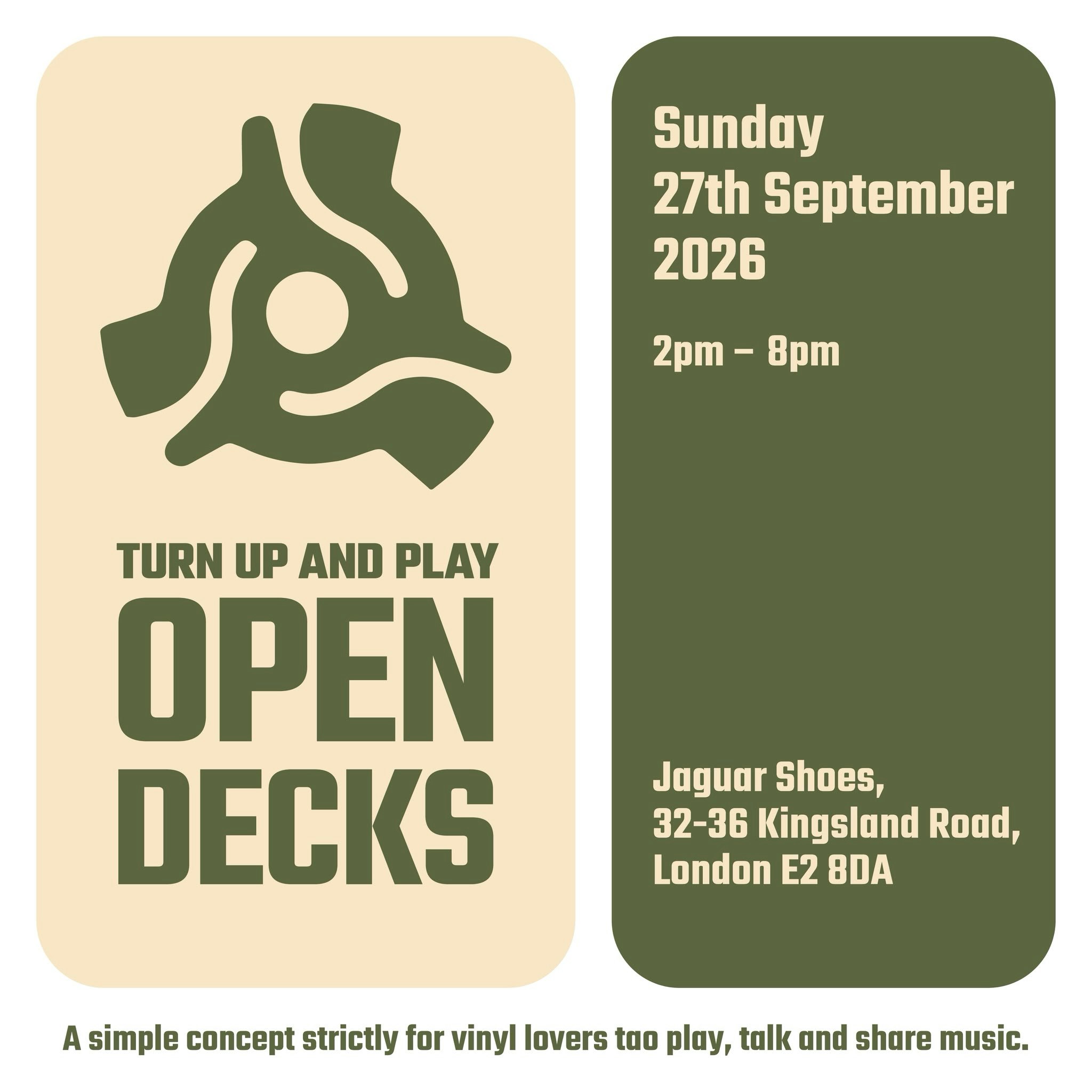 OPEN DECKS at Dream Bags Jaguar Shoes, London