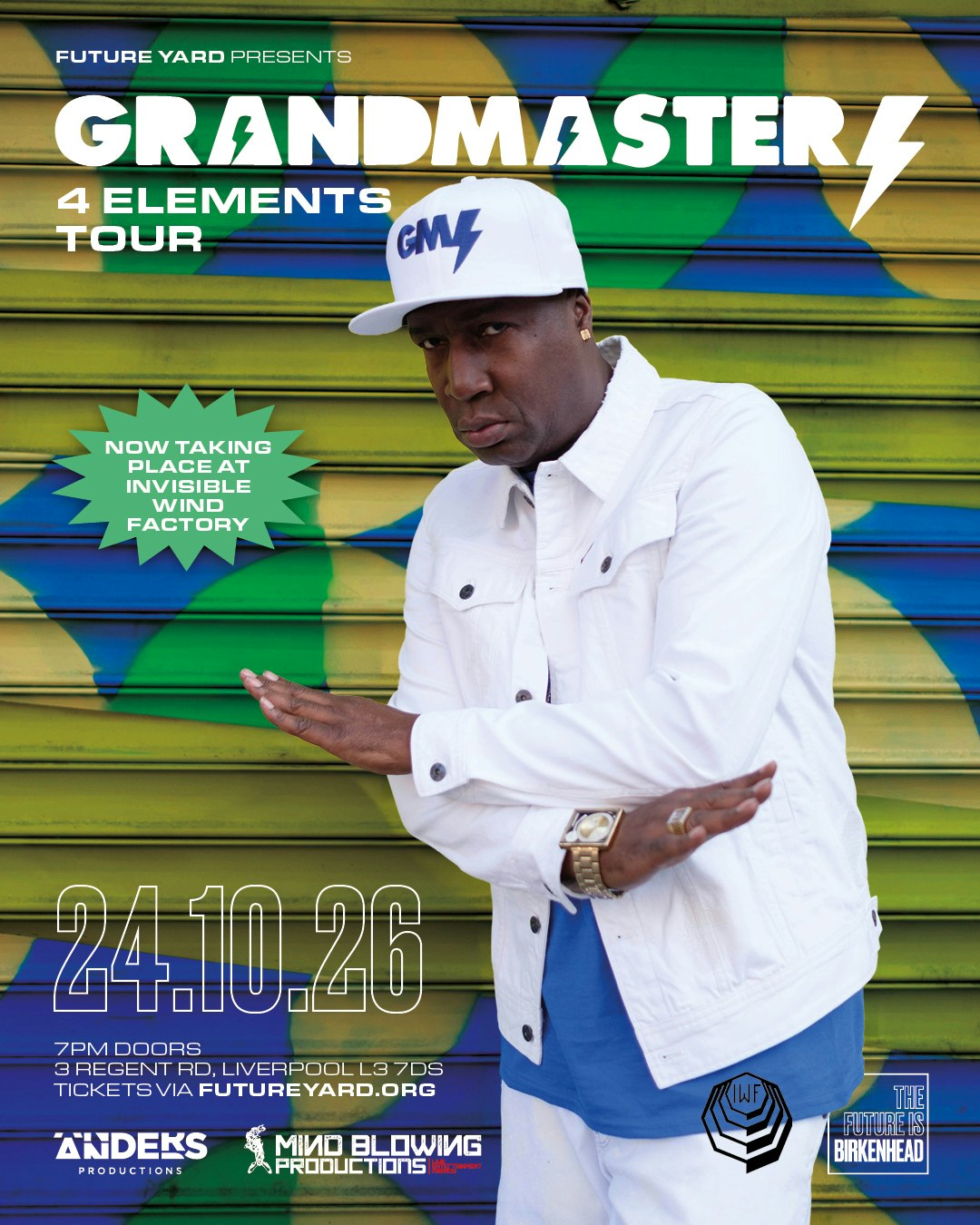 Grandmaster Flash “4 Elements” Tour at Invisible Wind Factory, Liverpool