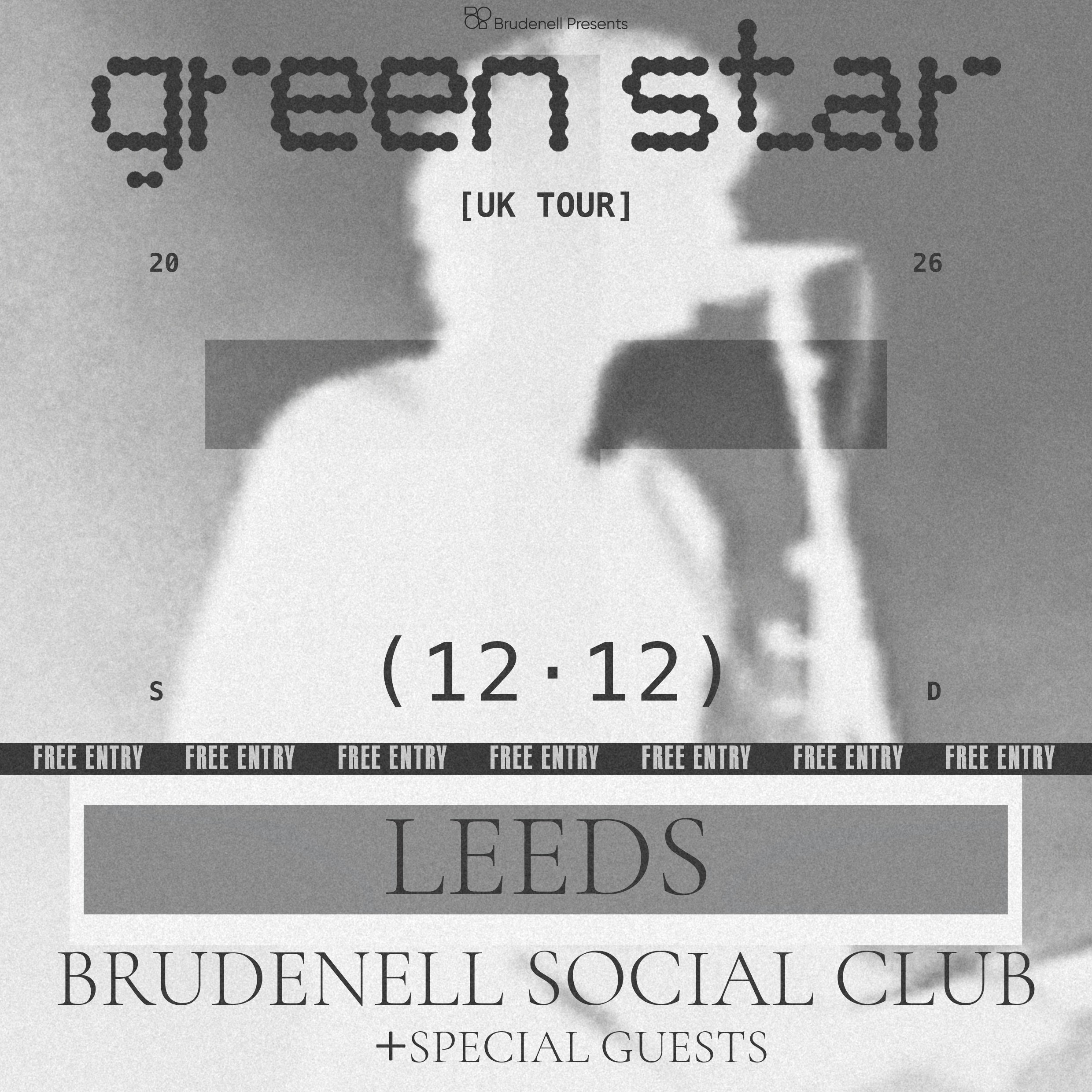 green star at Brudenell Social Club, Leeds