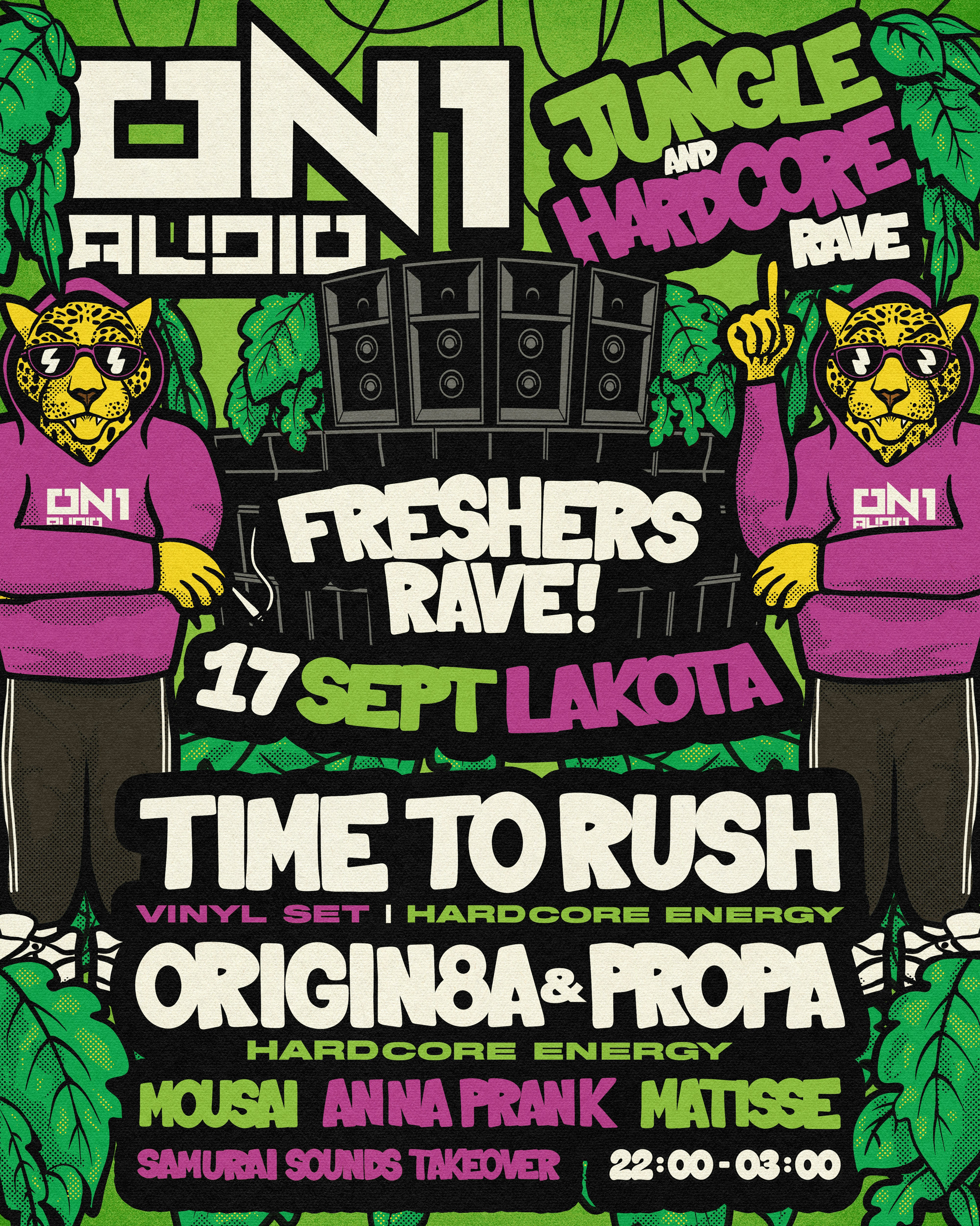 ON1 Audio Jungle & Hardcore Freshers Rave at Lakota, Bristol