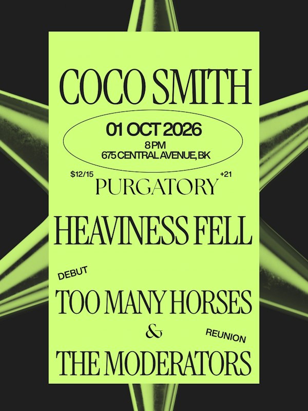 Coco Smith, Heaviness Fell, Too Many Horses, and The Moderators