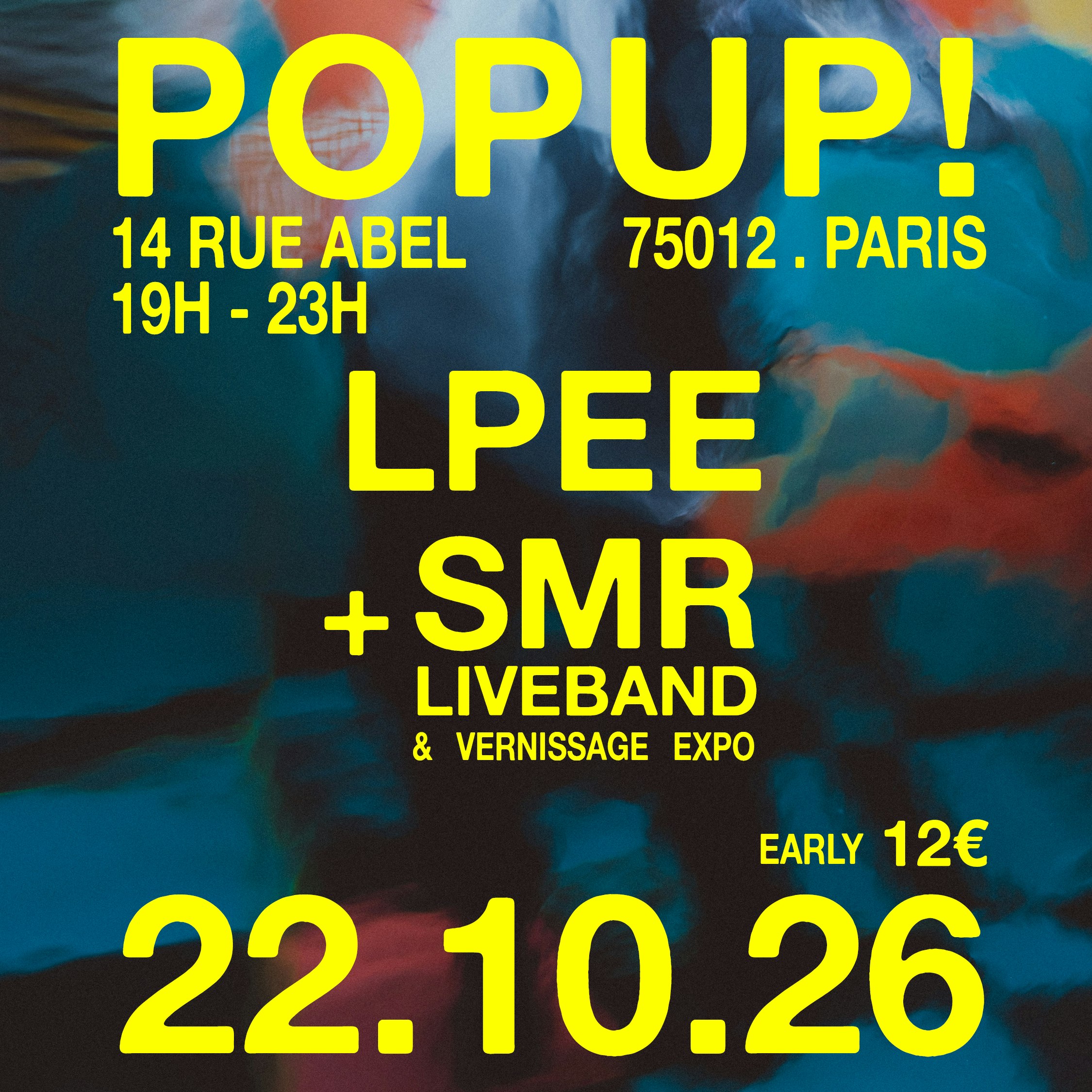 Affiche Smr en concert au POPUP!
