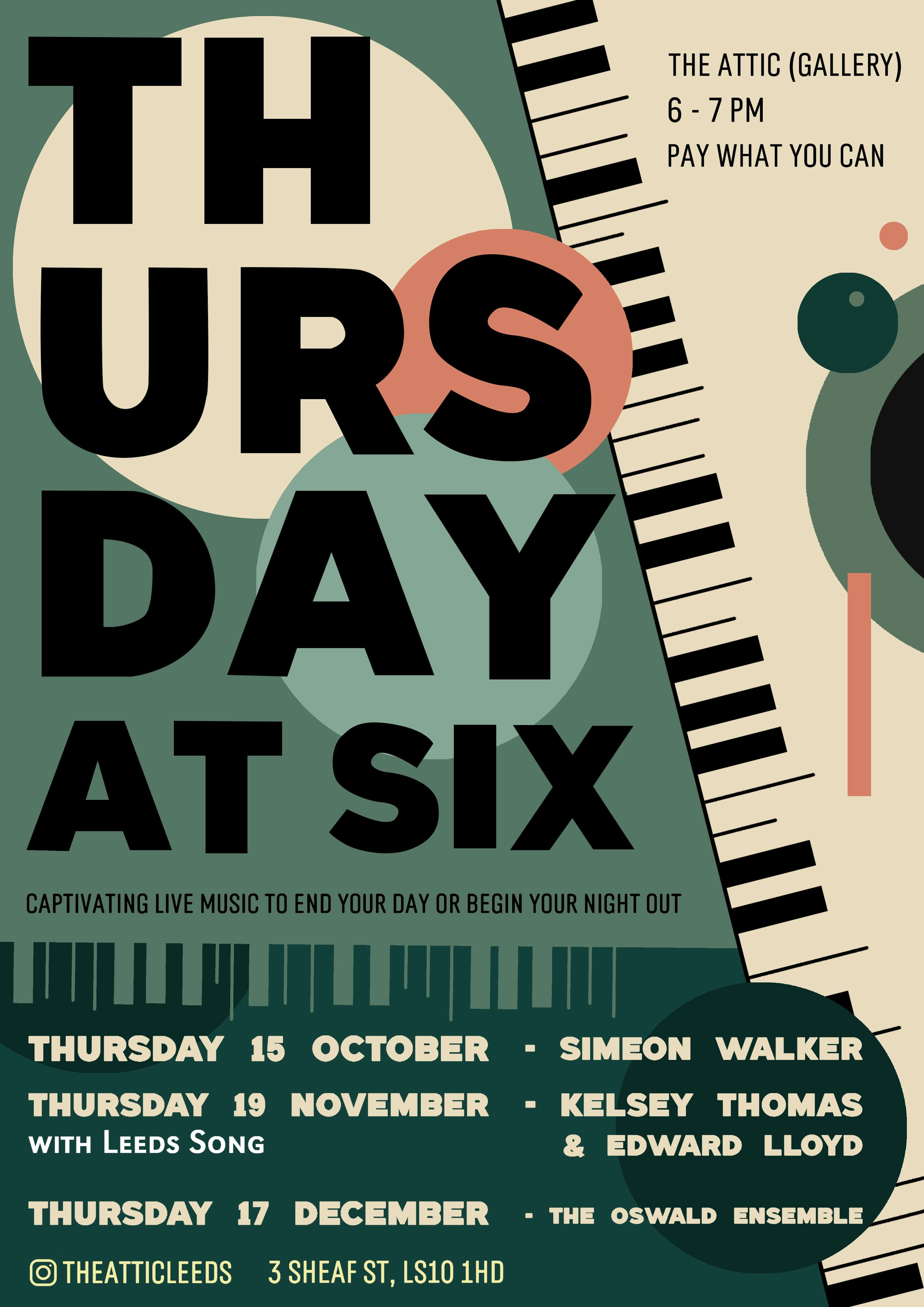 Thursday at Six: Simeon Walker at The Attic, Leeds