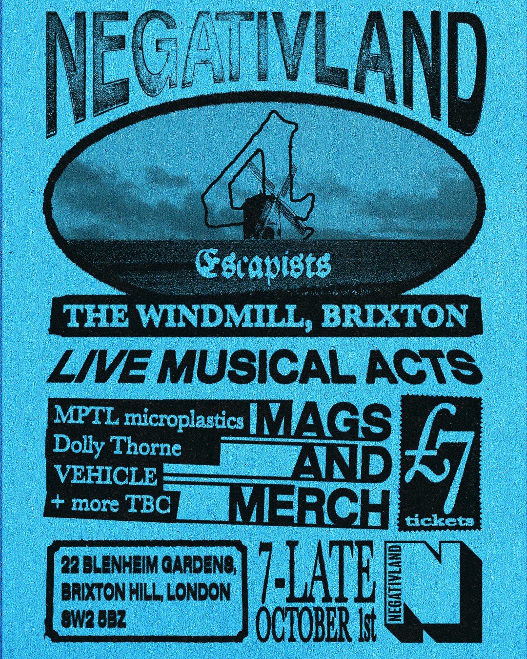 NEGATIVLAND ISSUE 4 Launch Party - Escapists at Windmill Brixton, London