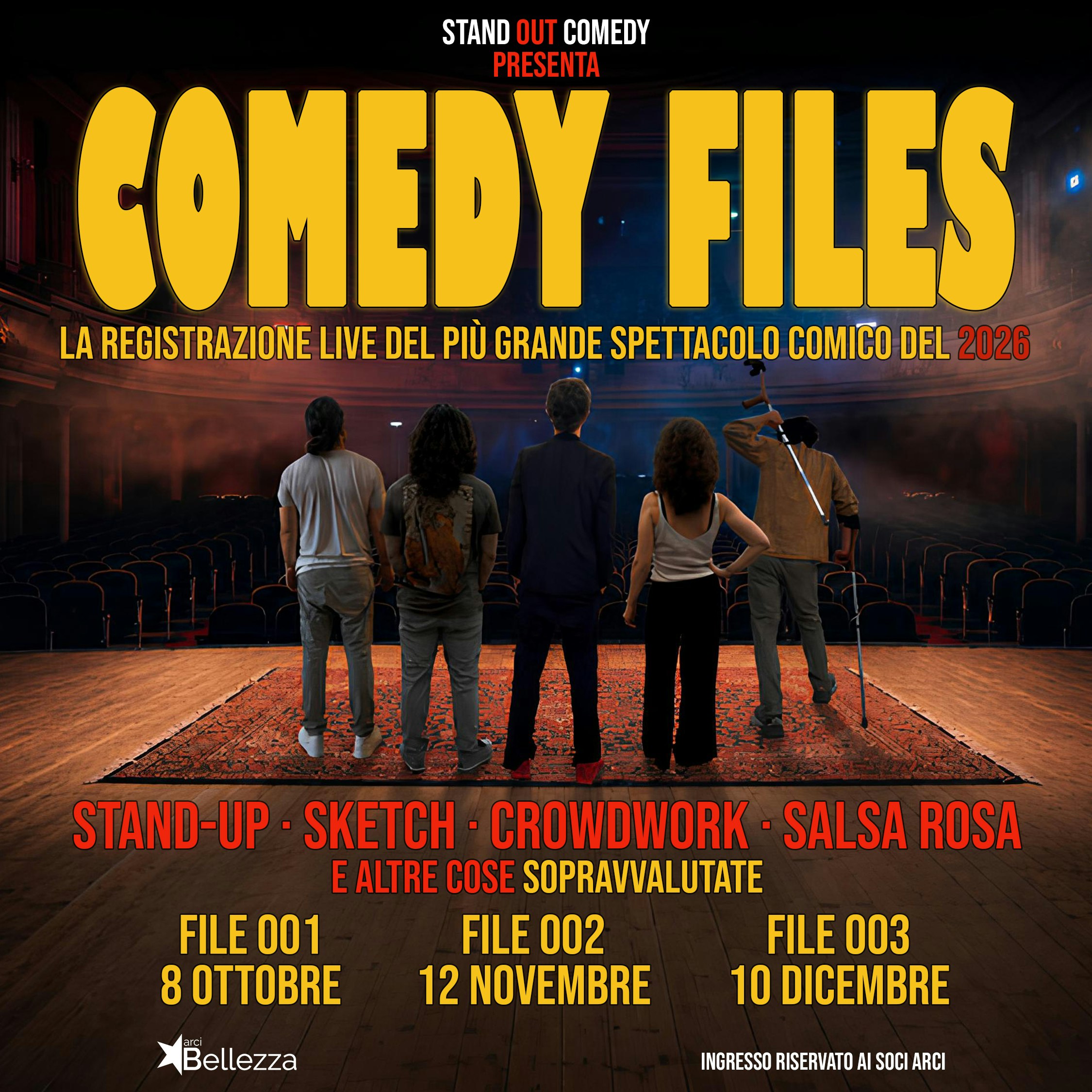 Comedy Files 001: Stand-up, Sketch, Crowdwork, Salsa rosa