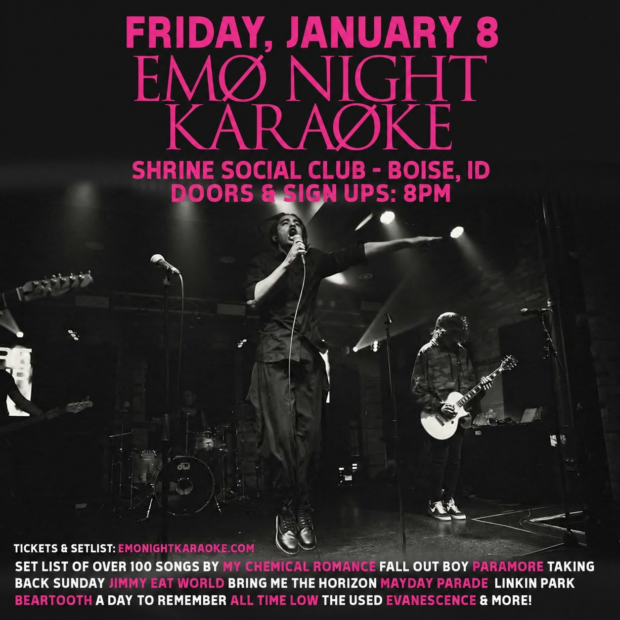 EMO NIGHT KARAOKE: Sing Onstage With A Live Band!