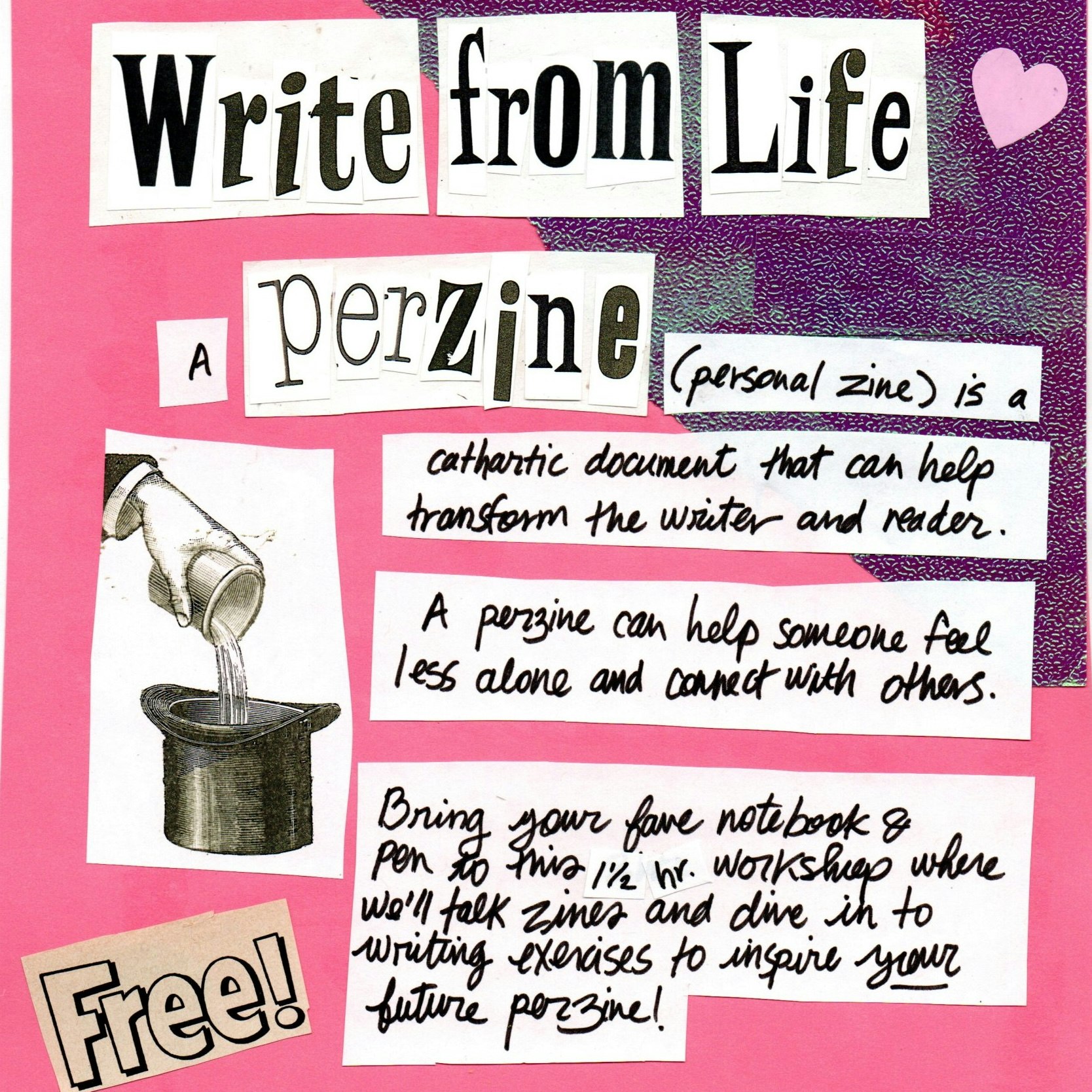 Write From Life Zine Workshop