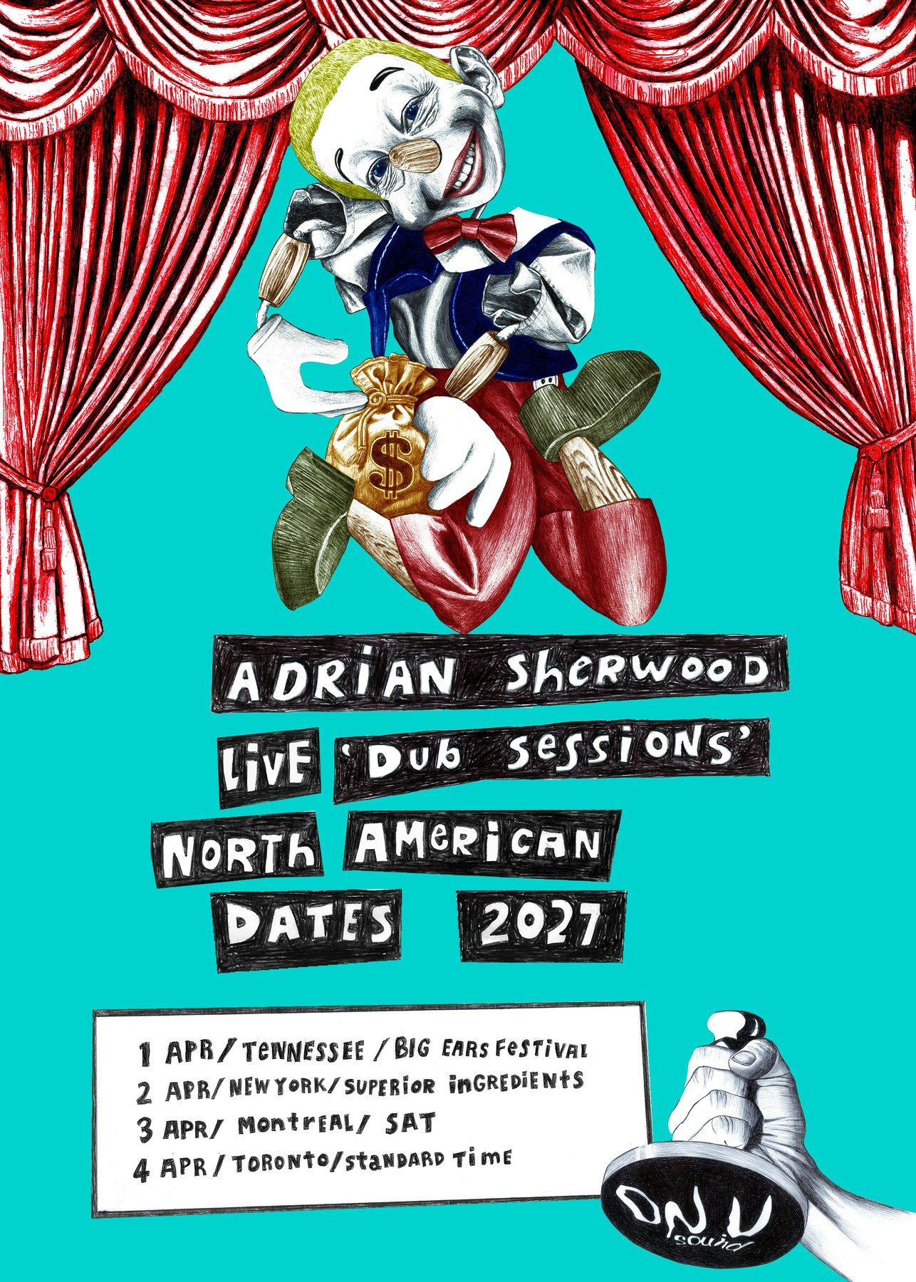 Adrian Sherwood (on-U Sound) Live Dub Sessions Tour + Special Guests event flyer