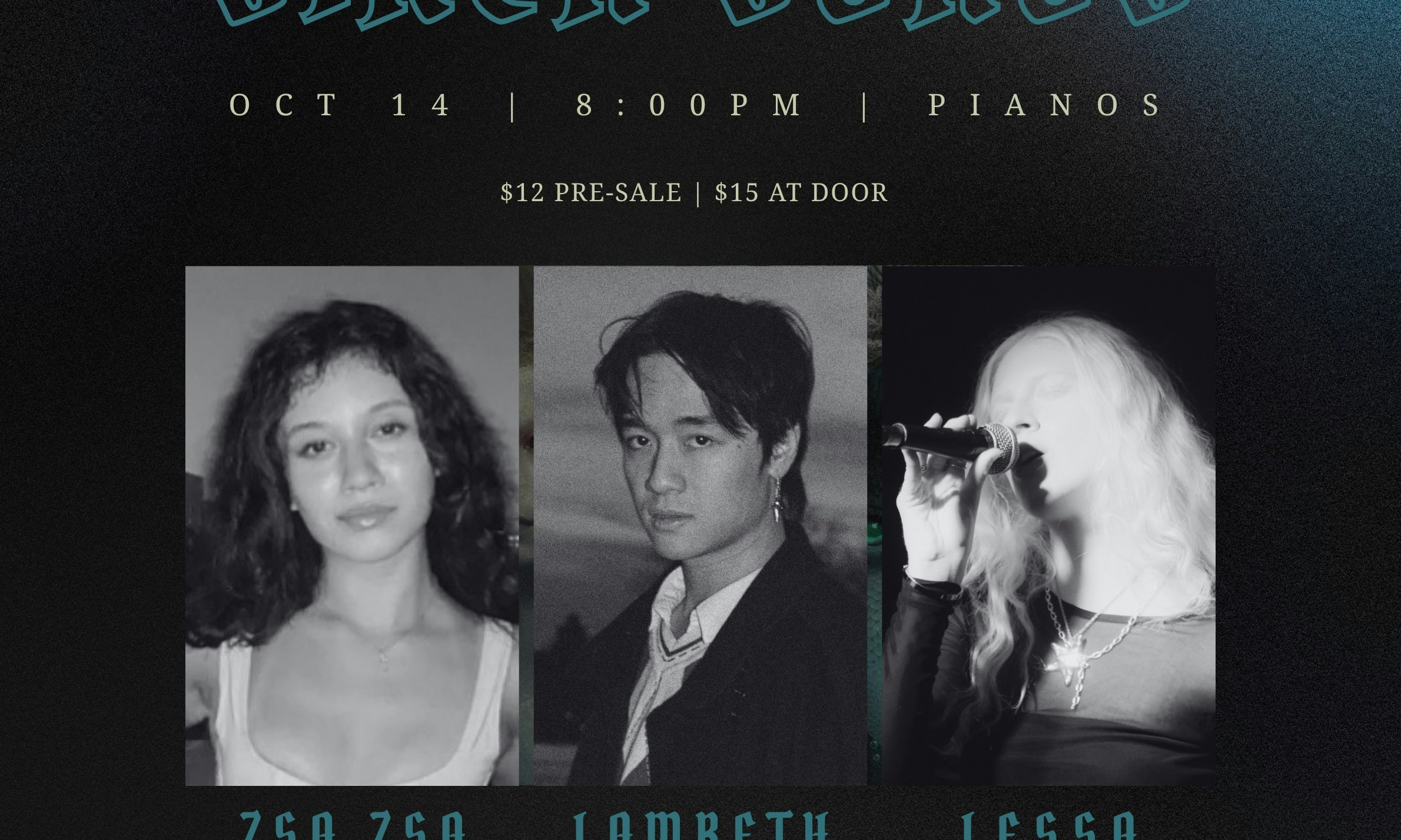 An Evening of Siren Sounds: Zsa Zsa • Lambeth • Lessa