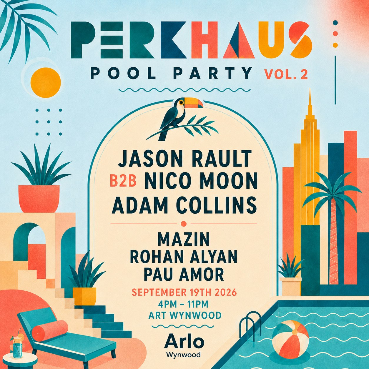 Perkhaus x Arlo Rooftop Pool Party