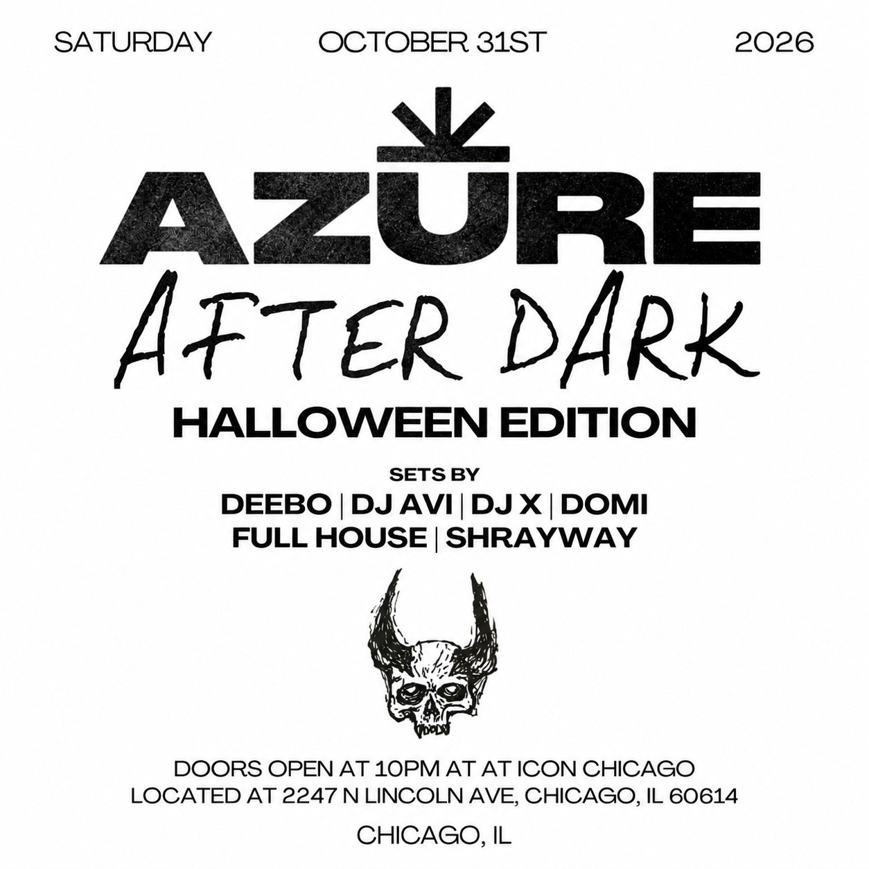 Azure Presents: Azure After Dark Halloween Edition 10/31