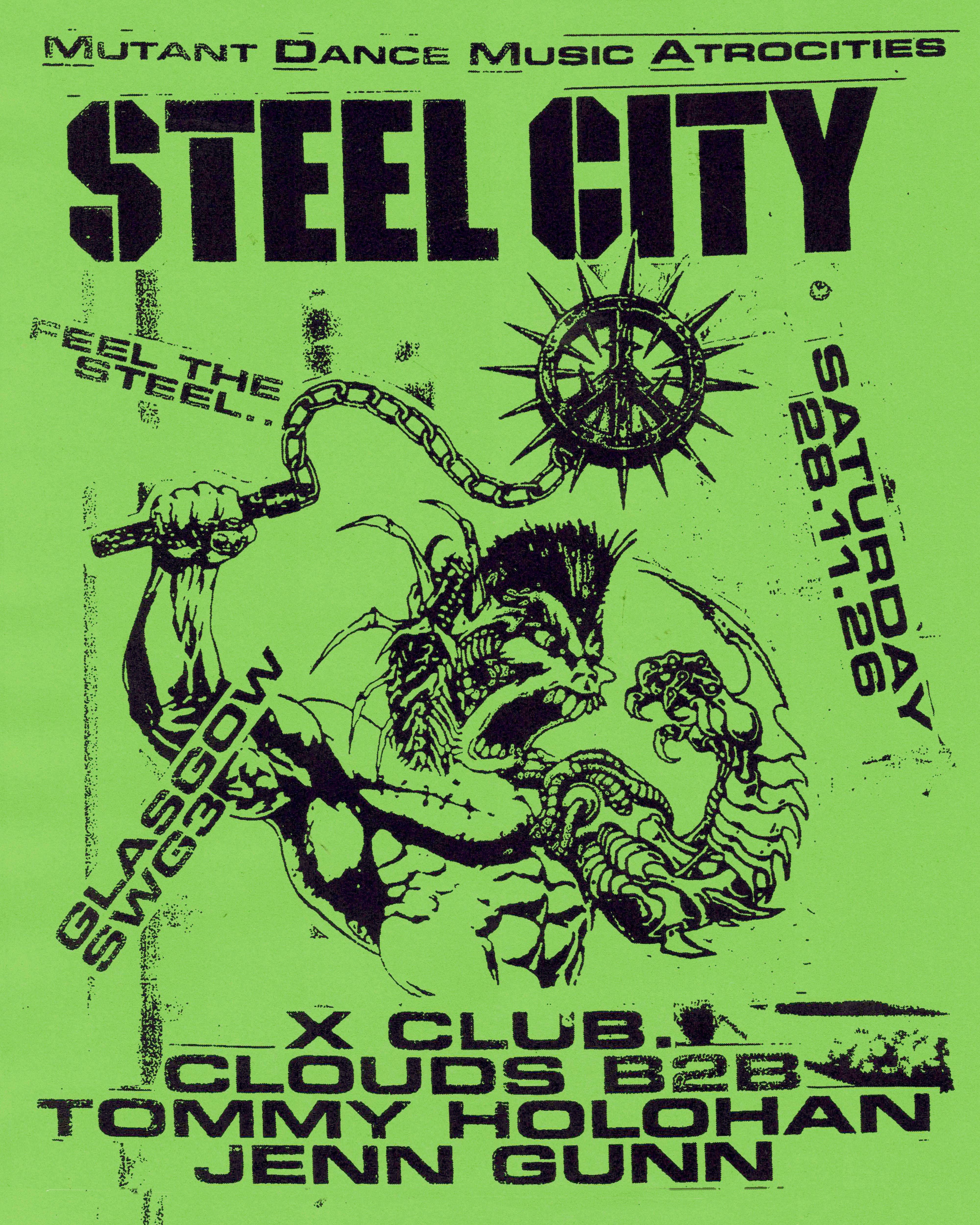 Steel City Scotland | X Club, Tommy Holohan x Clouds, Jenn Gunn at SWG3 Galvanizers, Glasgow