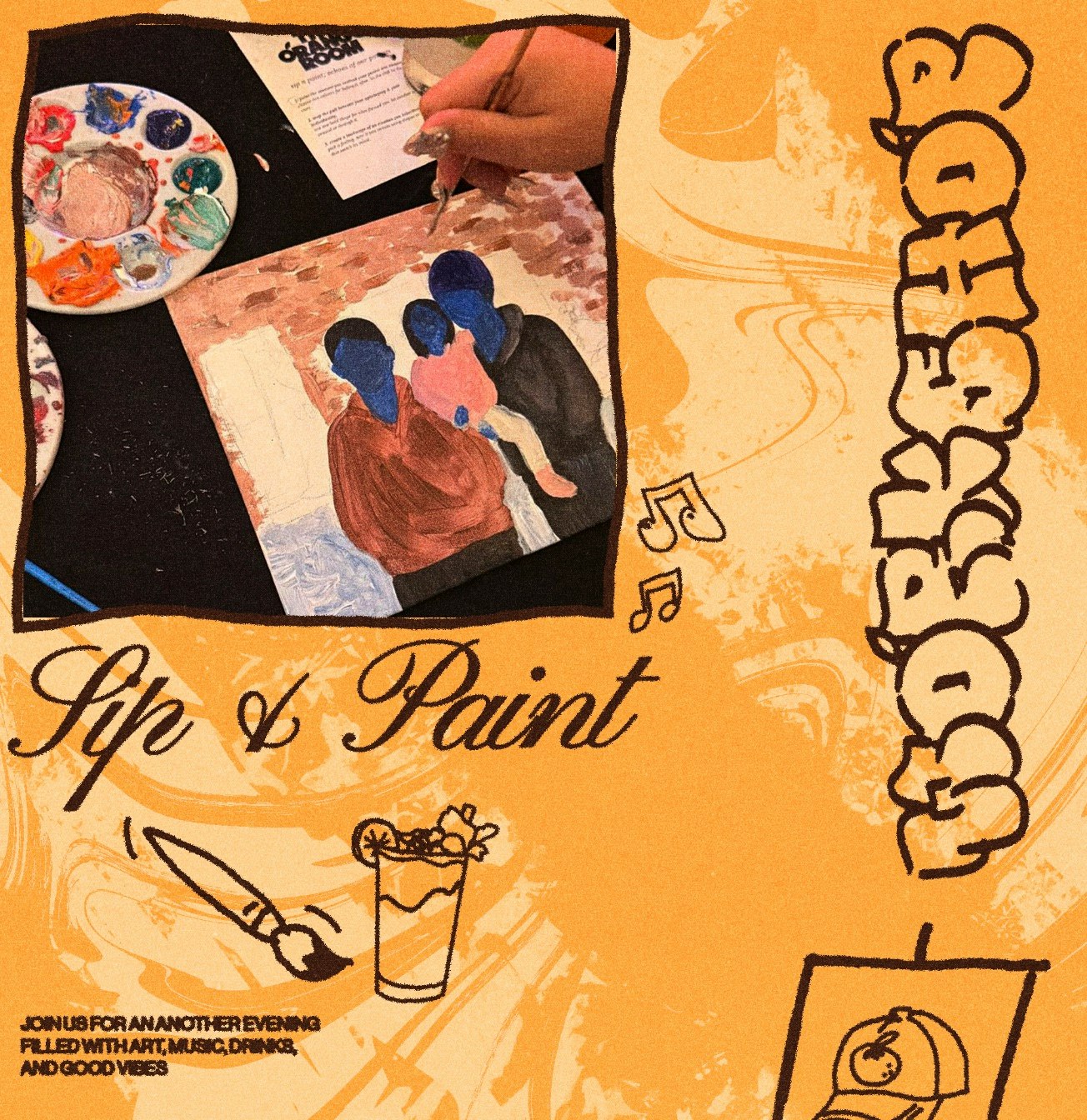 Sip N Paint at The Orange Room, London