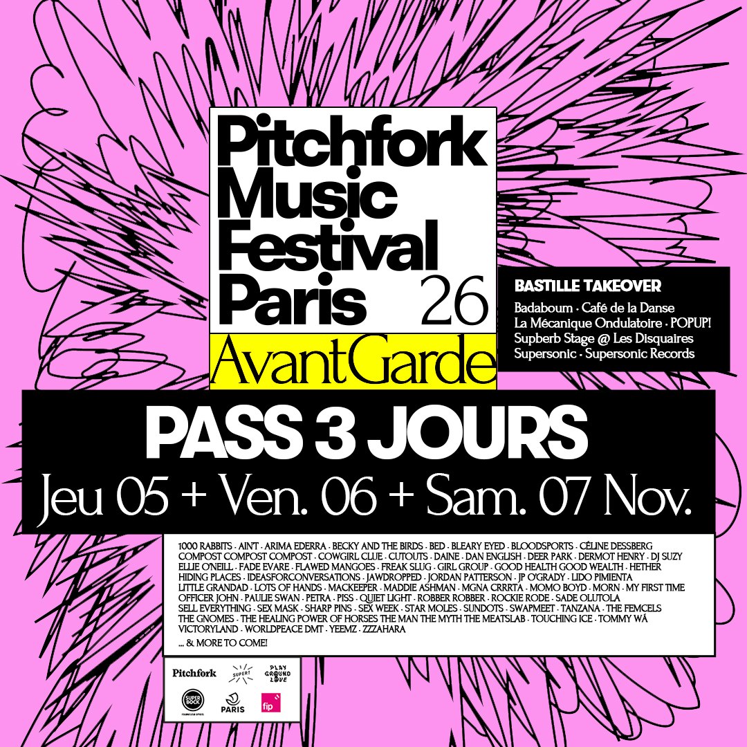 PASS 3 JOURS - Pitchfork Avant-Garde 2026