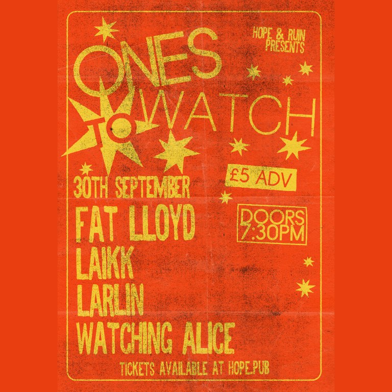 H&R ONE'S 2 WATCH: Fat Lloyd + more at The Hope & Ruin, Brighton