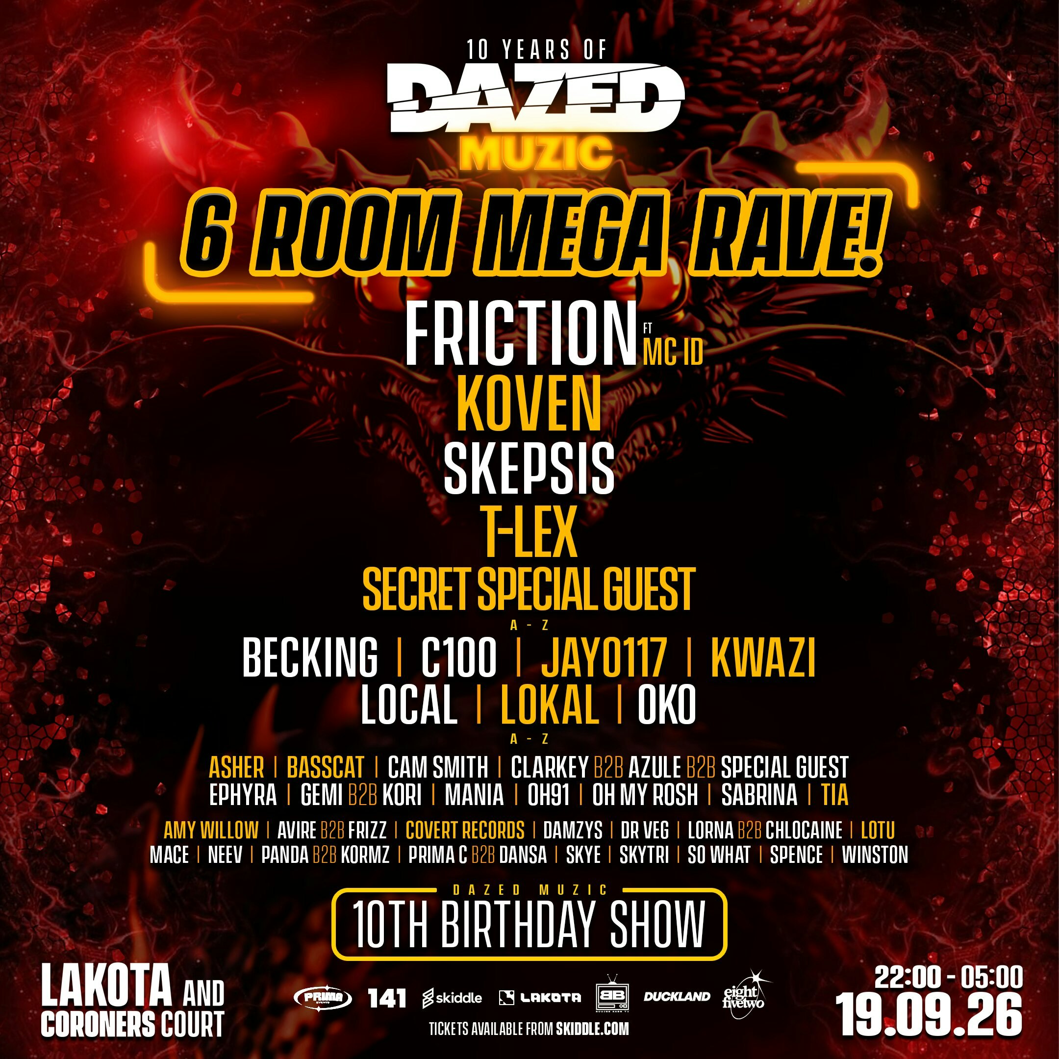 DAZED MUZIC 10TH BIRTHDAY at Lakota, Bristol