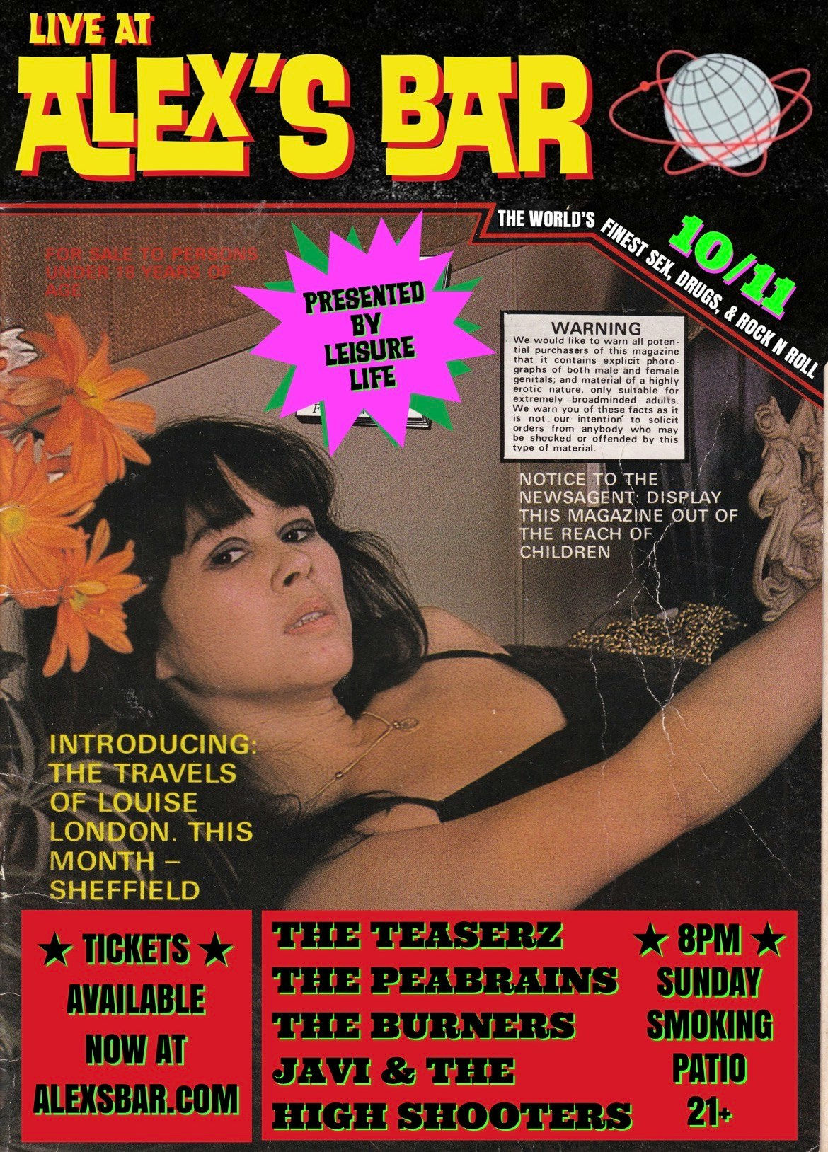 Leisure Life Presents: Javi & The High Rollers, The Burners as The Stray Cats, Pea Brains, The Teaserz