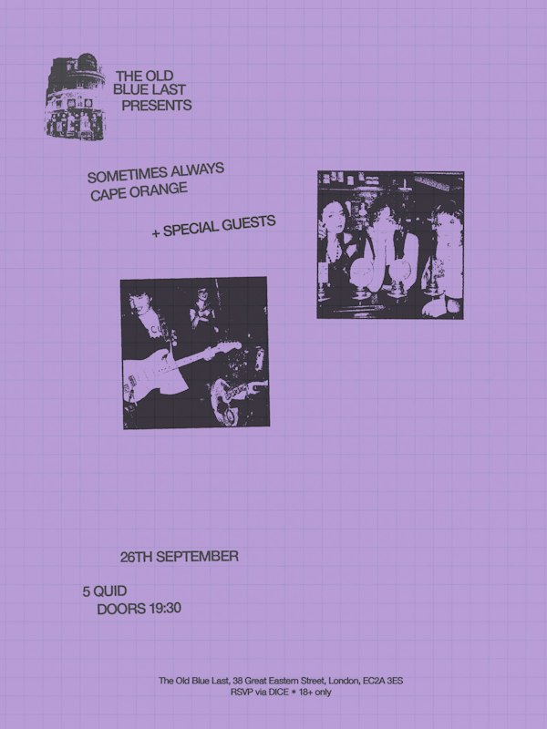 OBL PRESENTS: Gama Re / Sometimes Always / Cape Orange