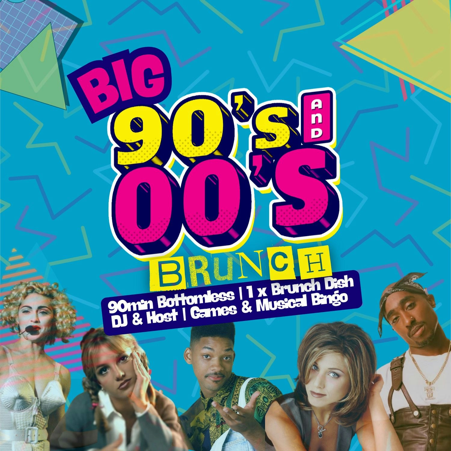 Big 90s vs 00s Bottomless Brunch at Big Belly Bar & Comedy Club London (Southbank), London