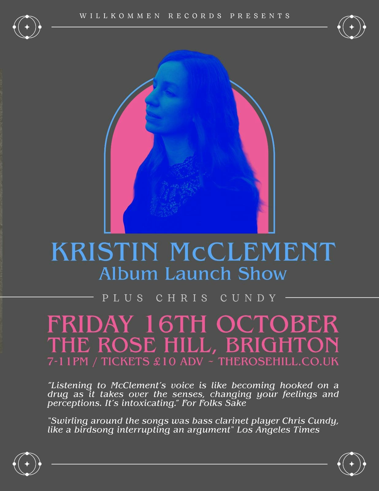 Kristin McClement album launch at The Rose Hill, Brighton