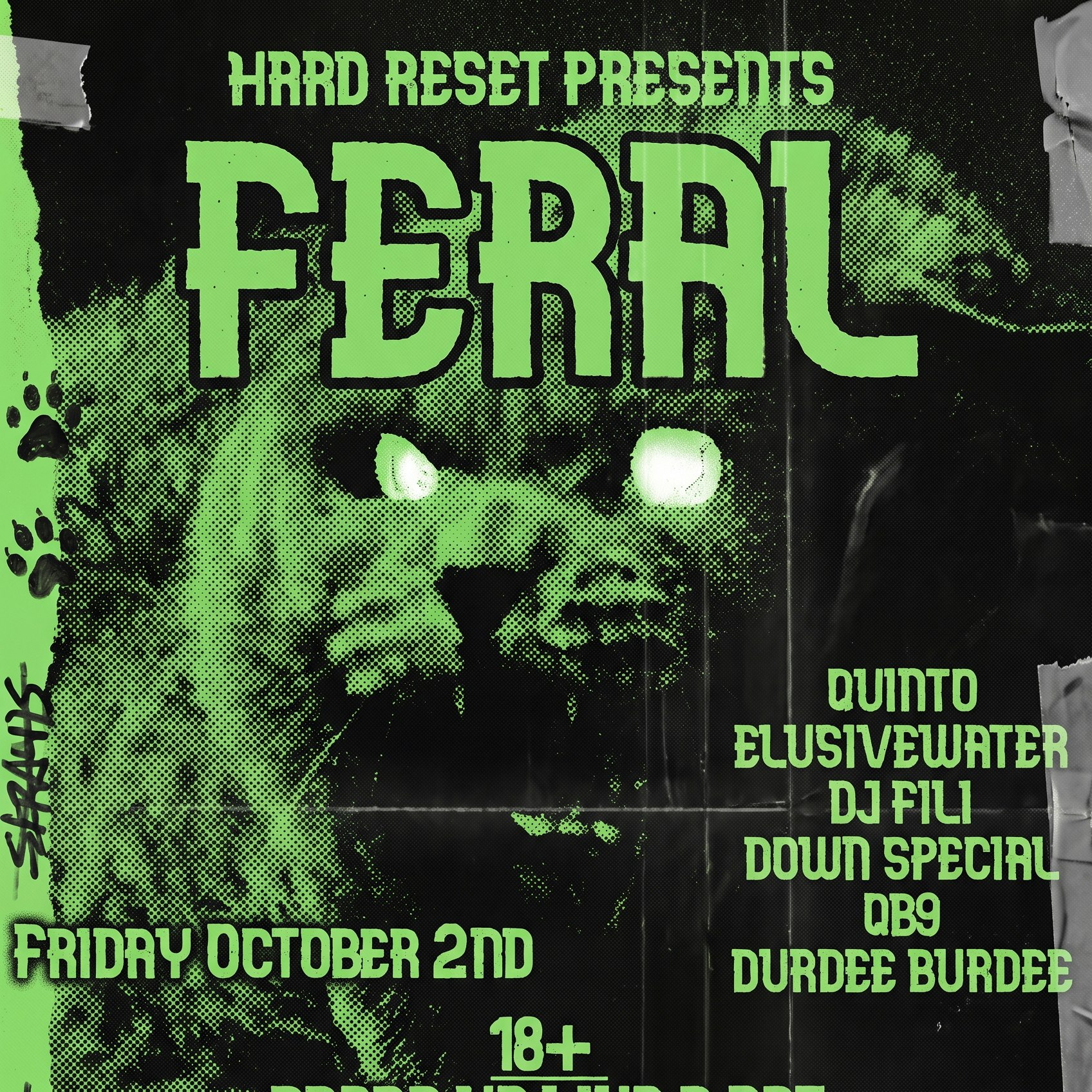 FERAL: hard dance rave. dress up like cats.