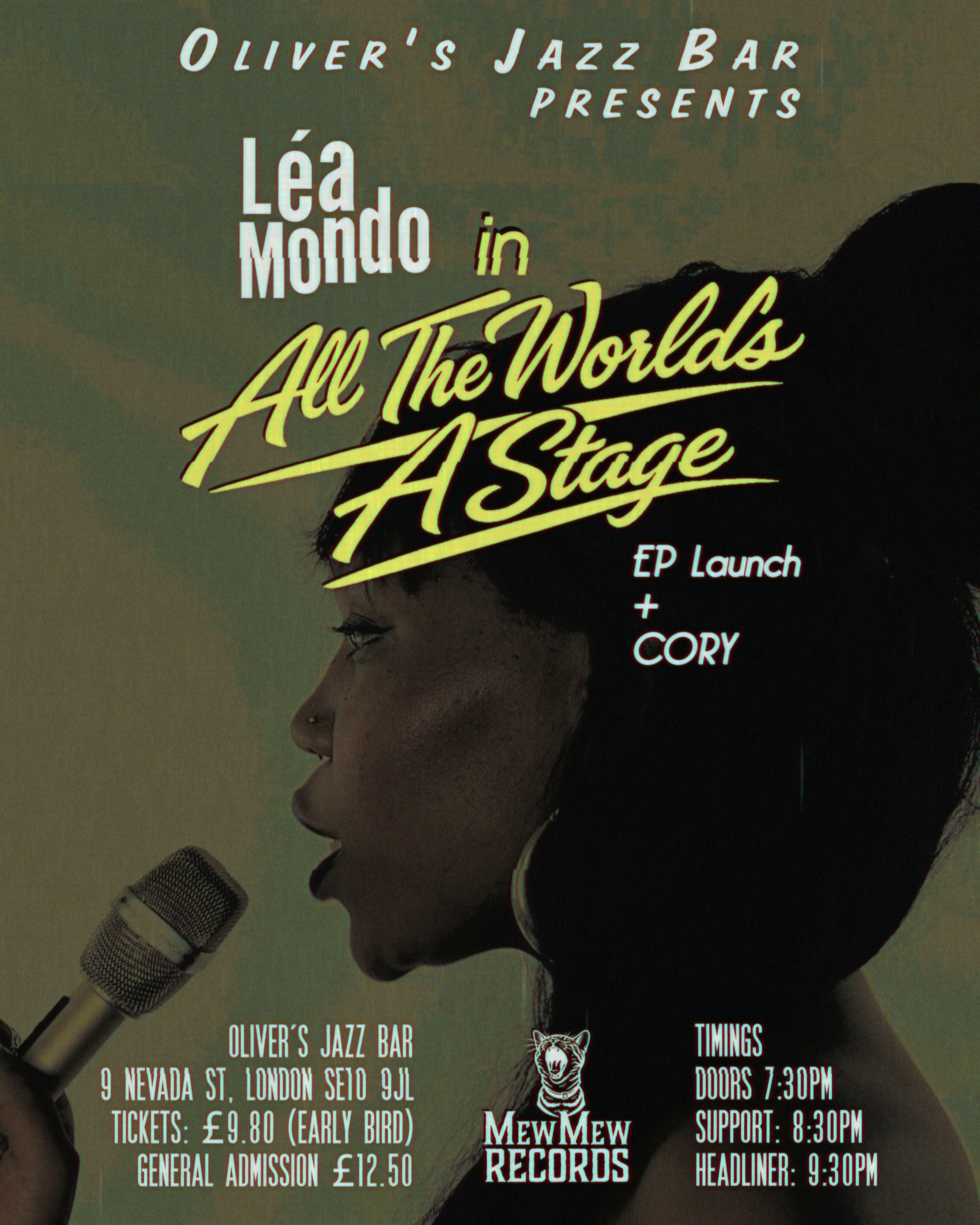 Léa Mondo - All The World's A Stage EP launch at Oliver's Jazz Bar, London
